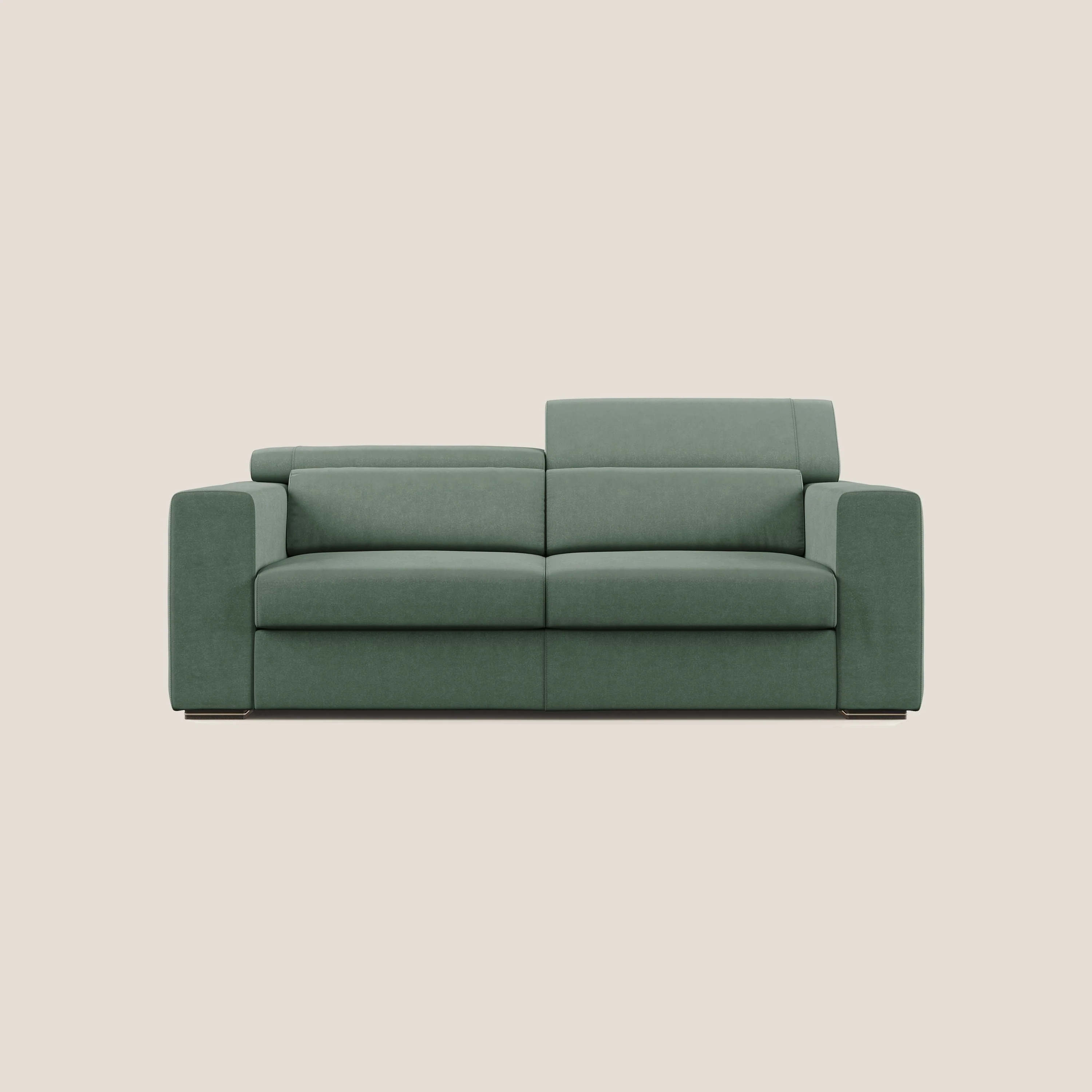 Vegas canapé avec têtières inclinables en microfibre imperméable T11 vert