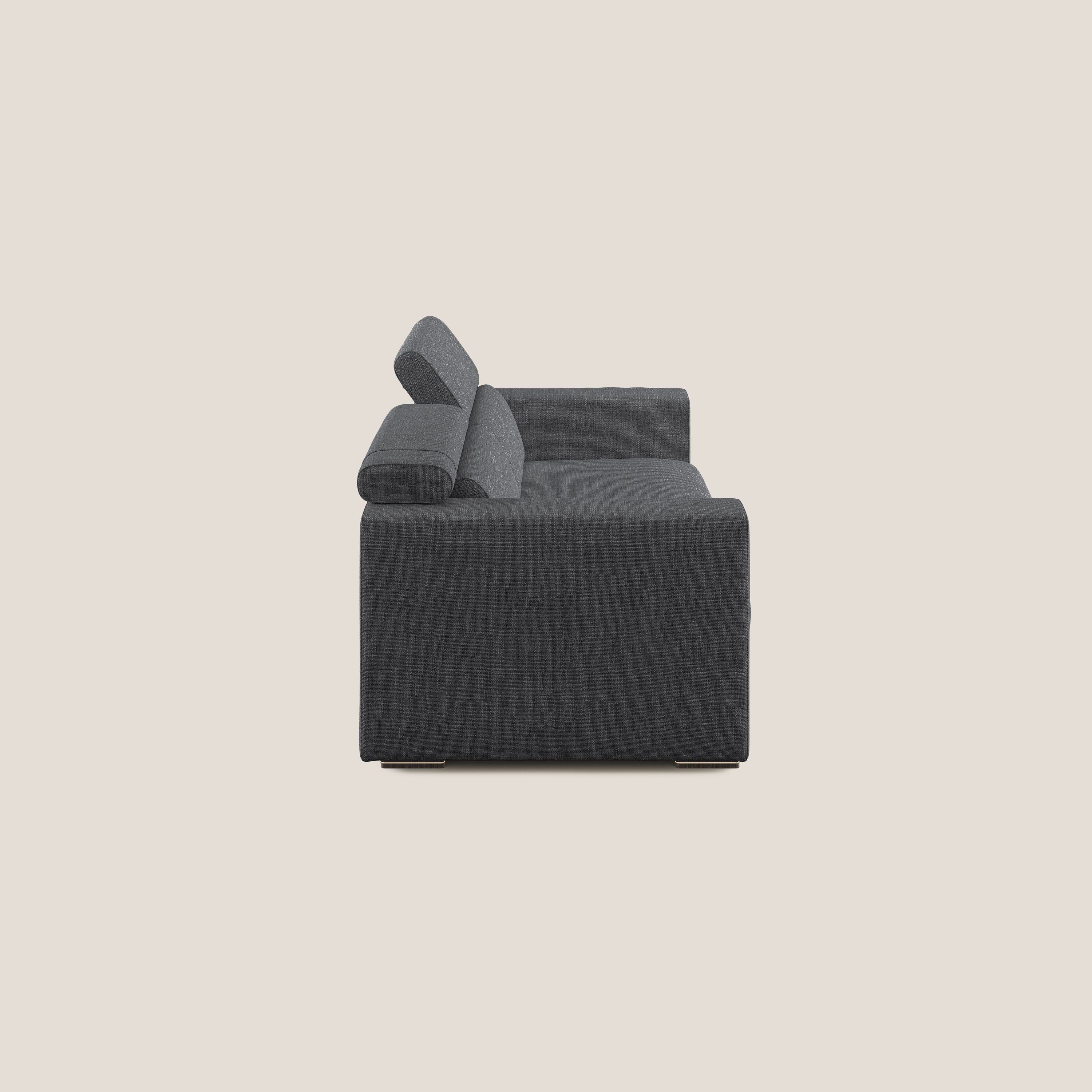Vegas canapé avec têtières inclinables en tissu doux imperméable T06 anthracite - Image 3