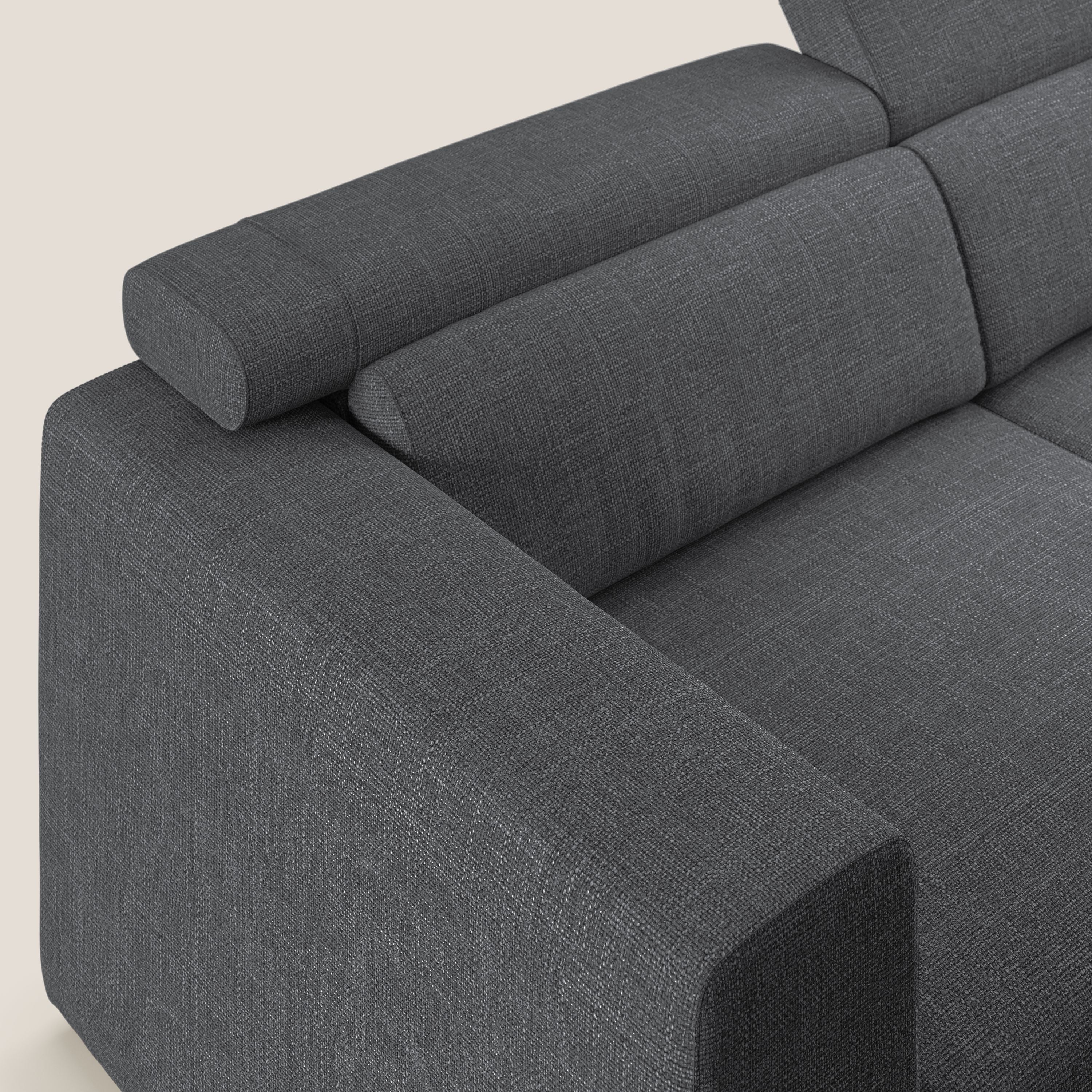 Vegas canapé avec têtières inclinables en tissu doux imperméable T06 anthracite - Image 5