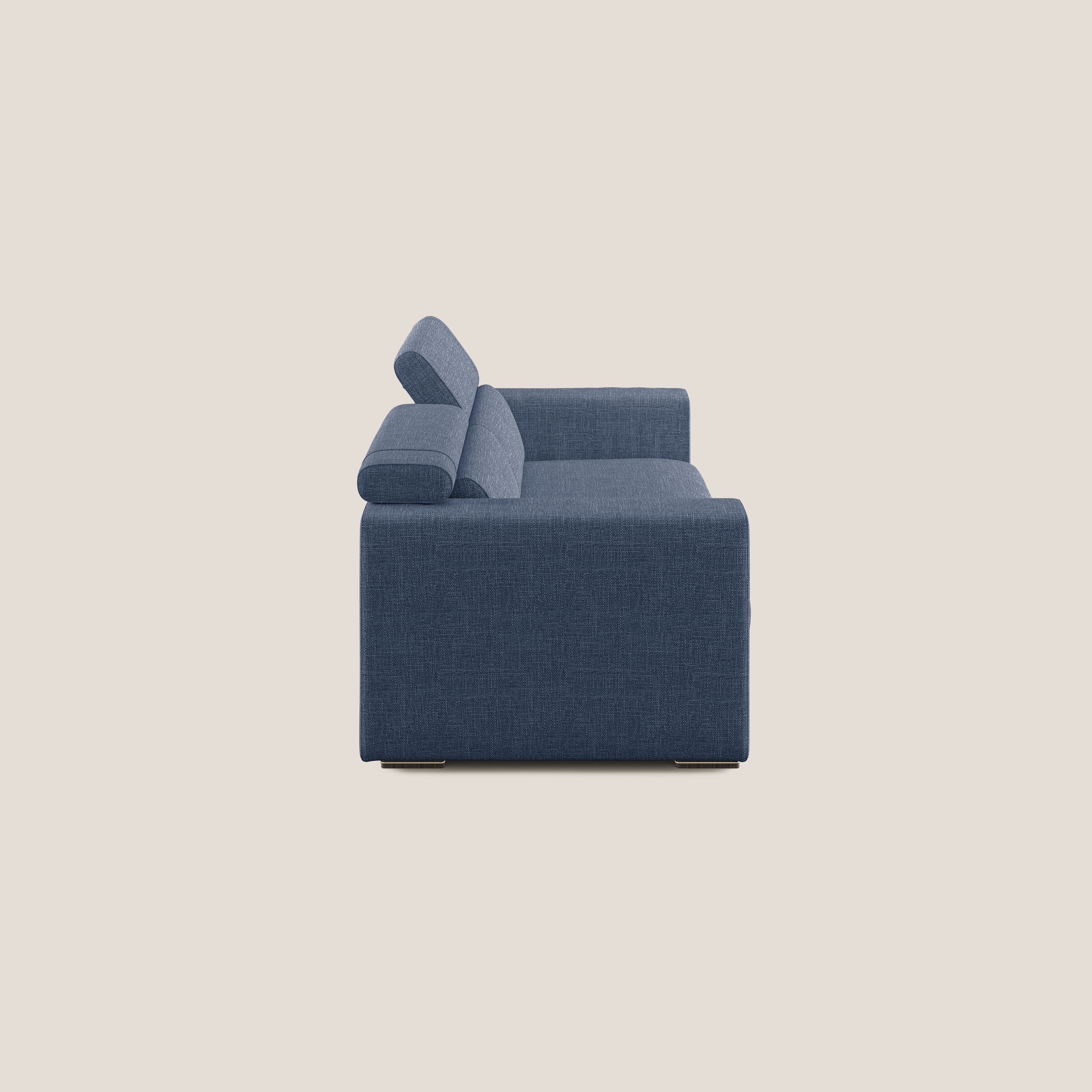 Vegas canapé avec têtières inclinables en tissu doux imperméable T06 bleu - Image 3