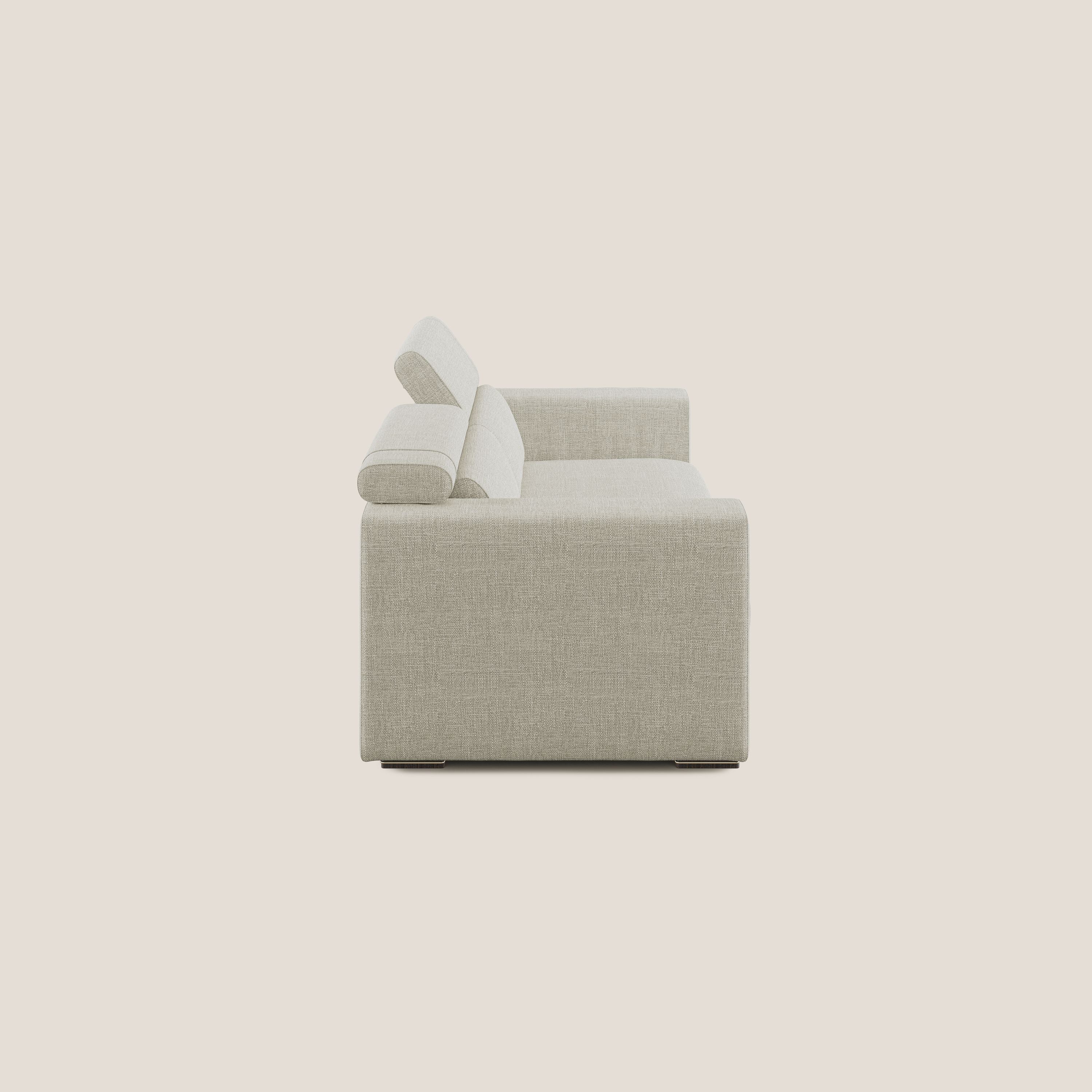 Vegas canapé avec têtières inclinables en tissu doux imperméable T06 crème - Image 3