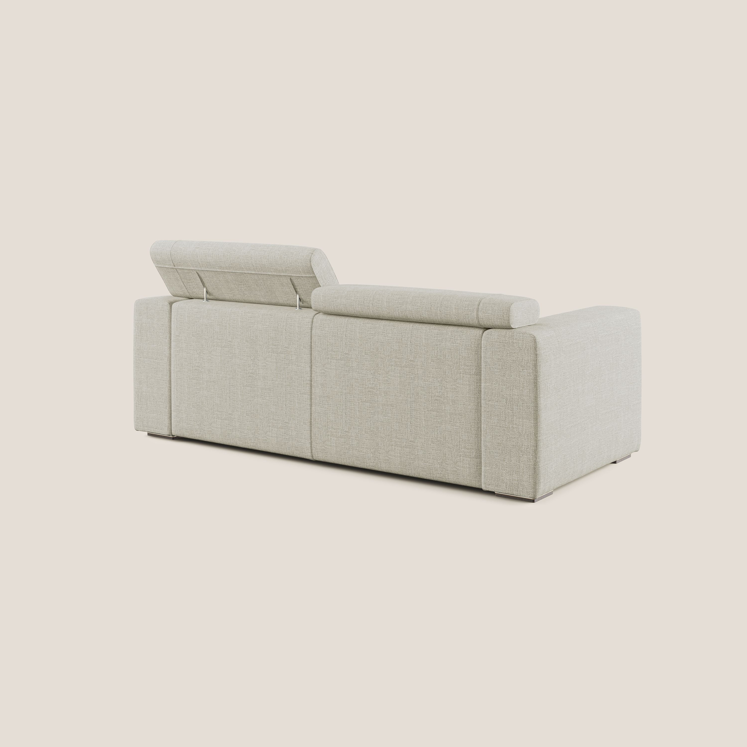 Vegas canapé avec têtières inclinables en tissu doux imperméable T06 crème - Image 4