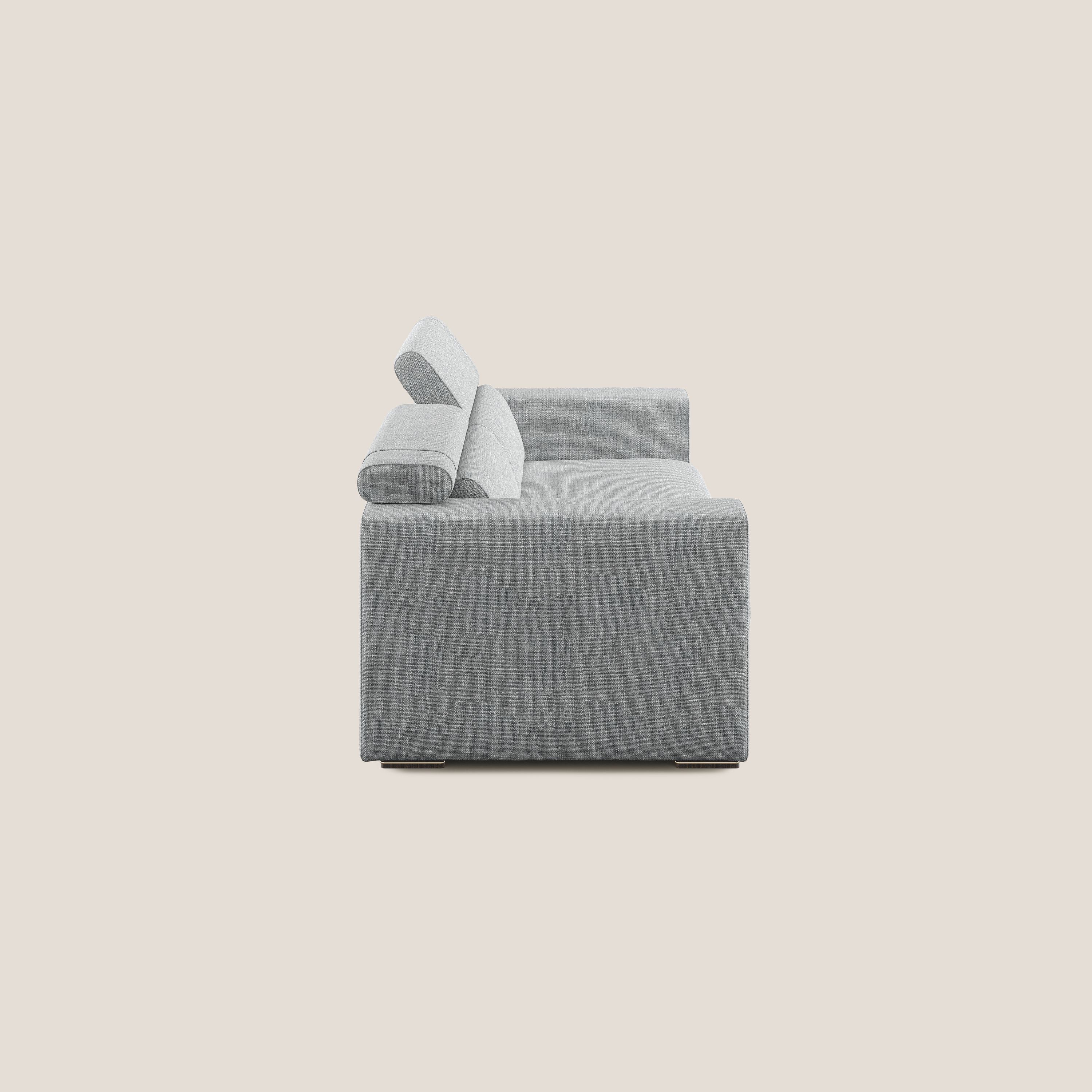 Vegas canapé avec têtières inclinables en tissu doux imperméable T06 gris - Image 3