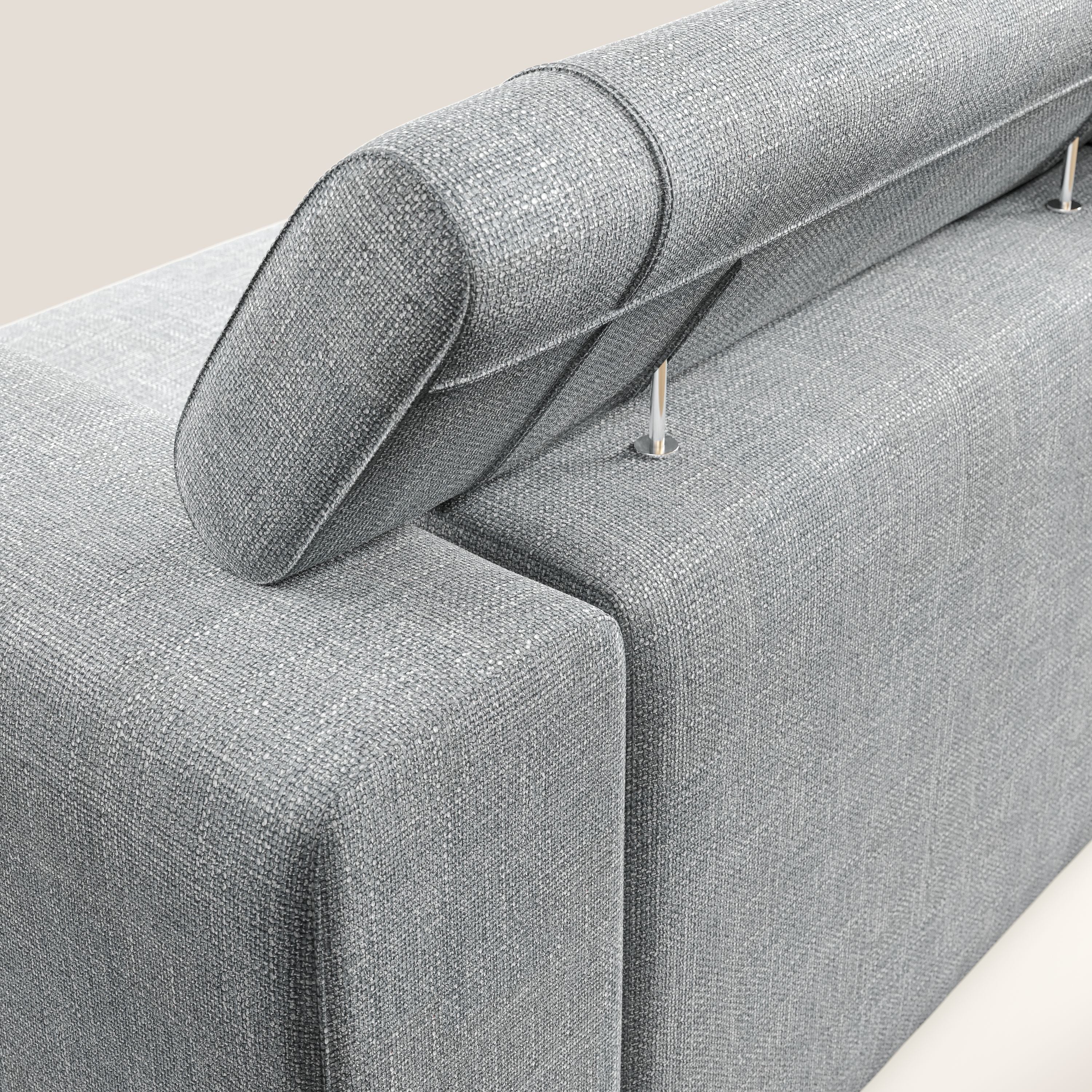 Vegas canapé avec têtières inclinables en tissu doux imperméable T06 gris - Image 6