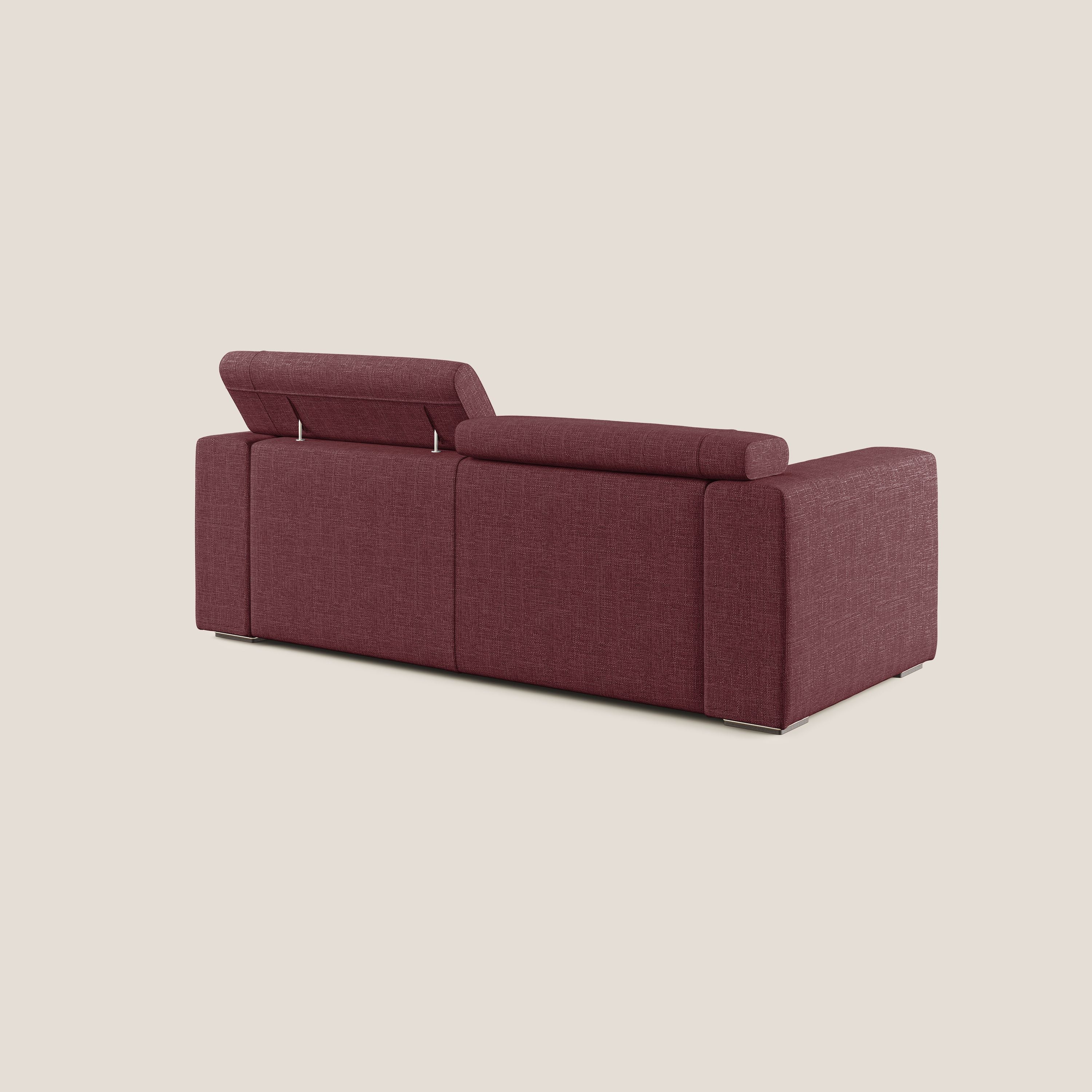 Vegas canapé avec têtières inclinables en tissu doux imperméable T06 rouge - Image 4