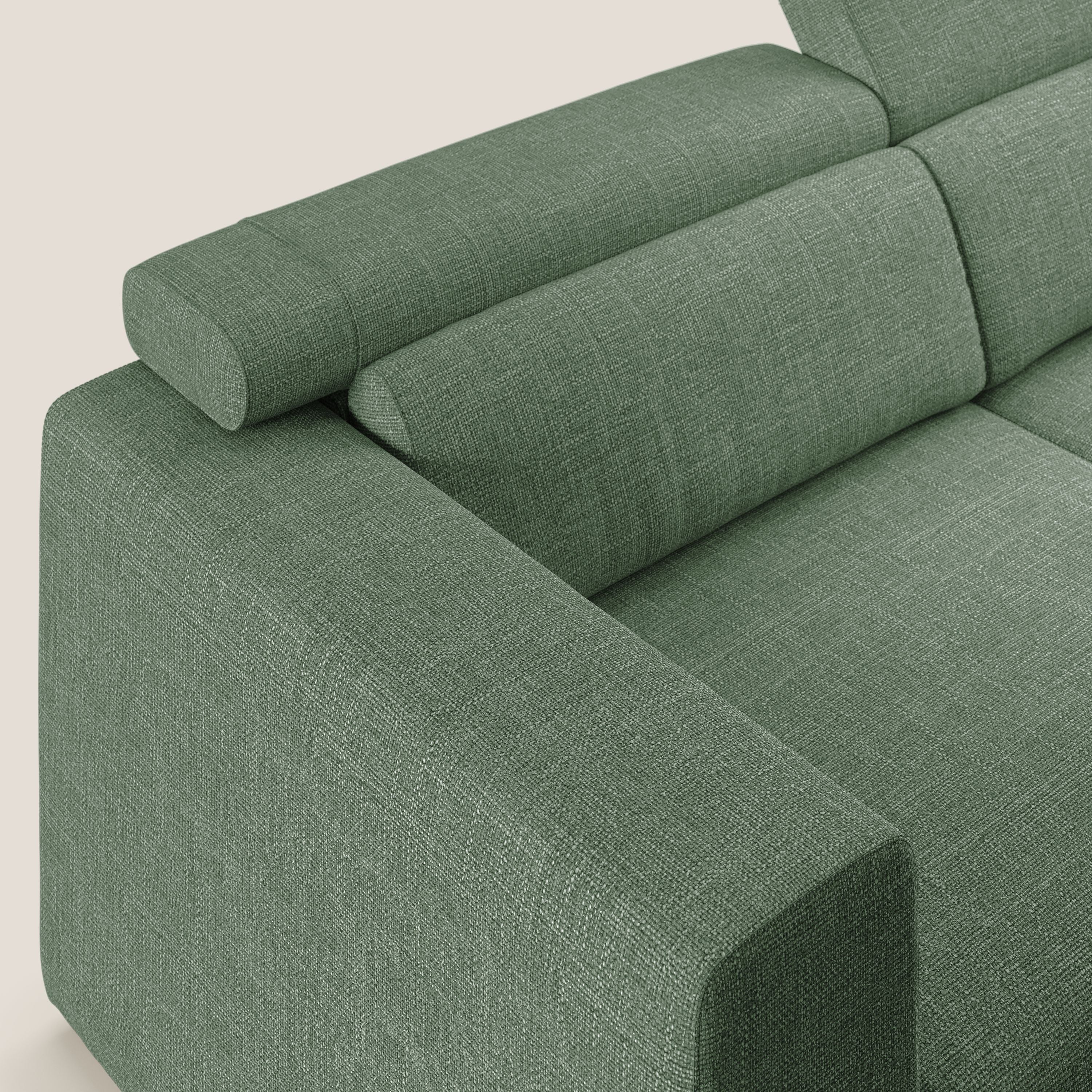 Vegas canapé avec têtières inclinables en tissu doux imperméable T06 vert - Image 5
