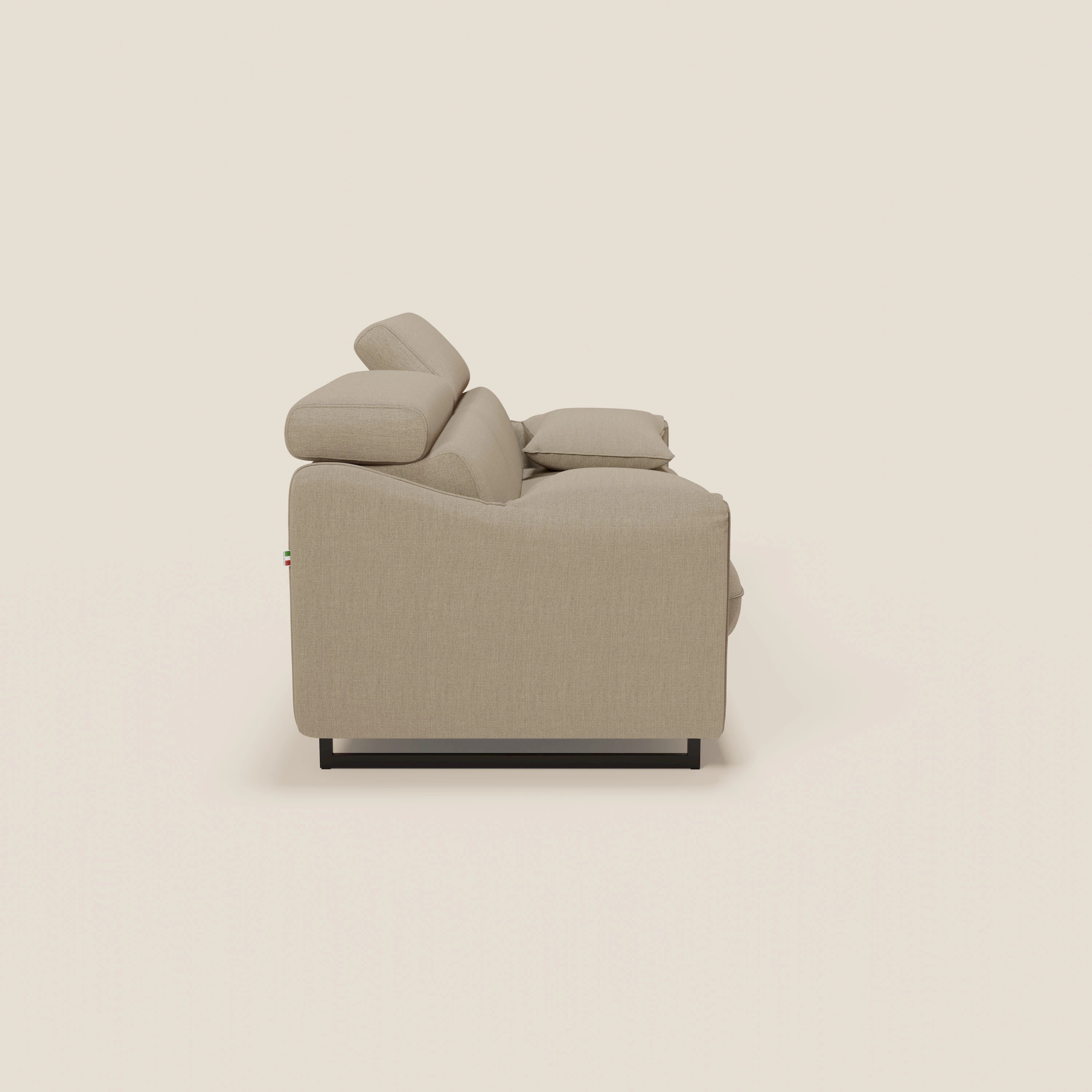 Violetta Canapé convertible matelas H18 cm - têtières réglables et accoudoirs amovibles en tissu imperméable T13 beige - Image 7