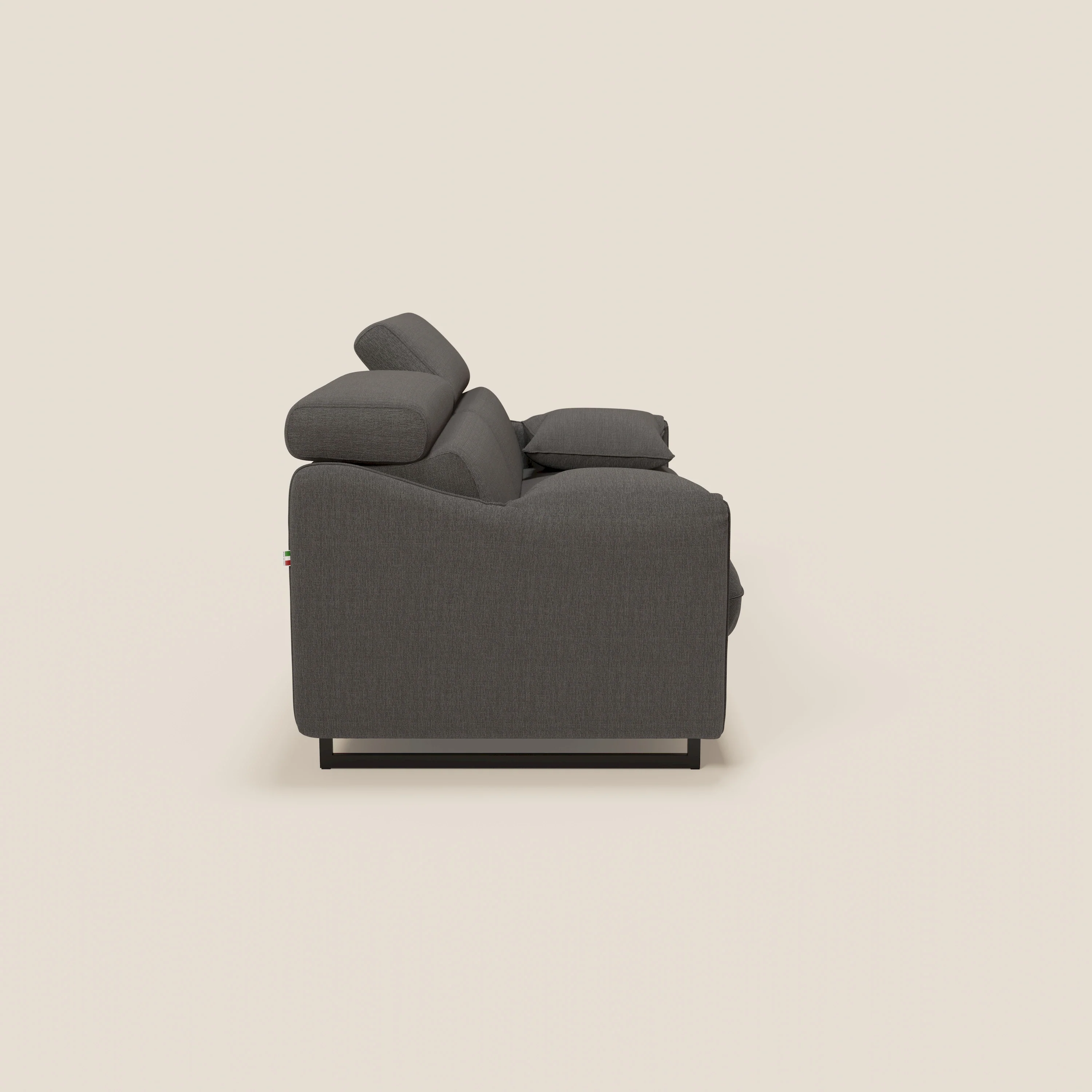 Violetta CanapĂ© convertible matelas H18 cm - tĂȘtiĂšres rĂ©glables et accoudoirs amovibles en tissu impermĂ©able T13 anthracite - Image 7