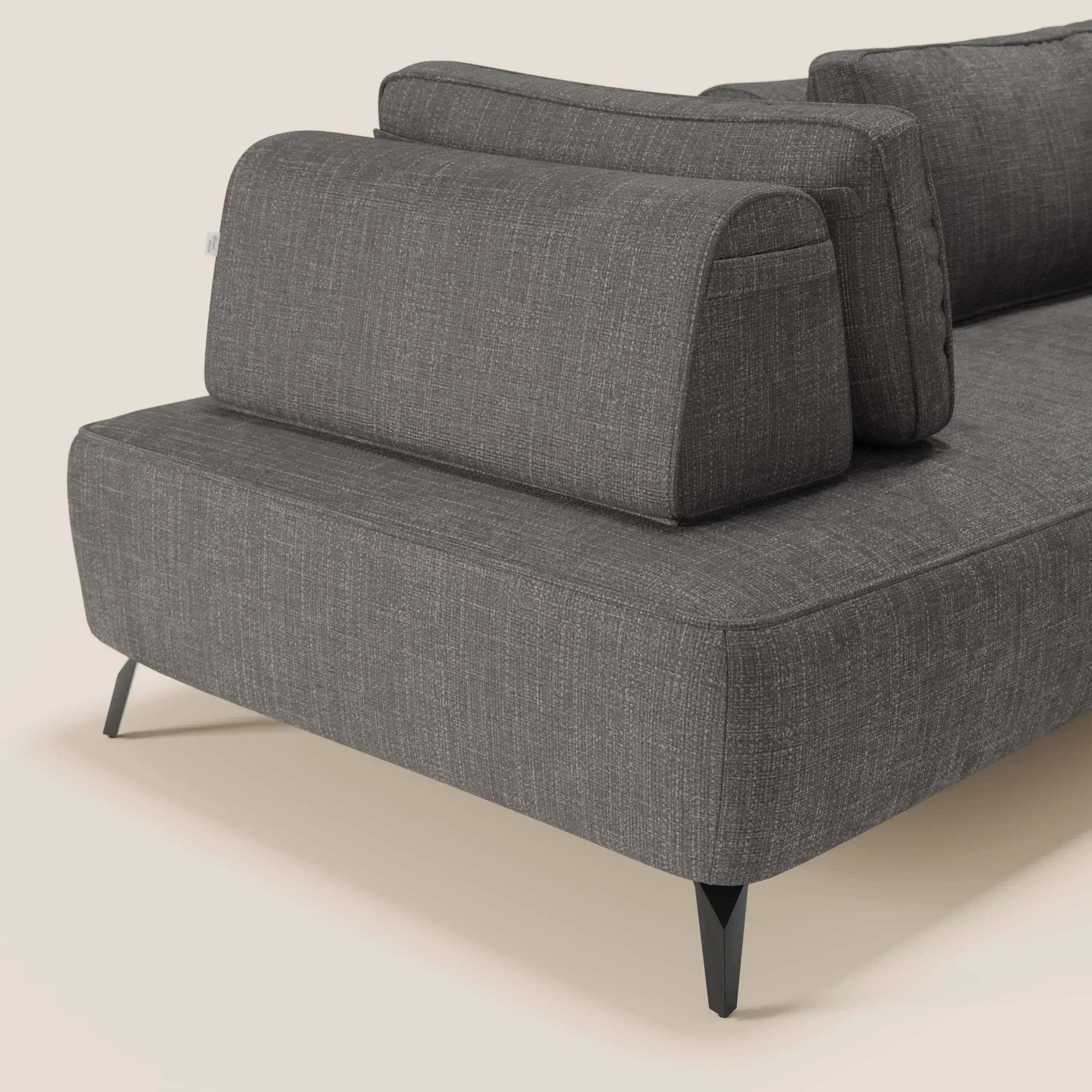Volta Canapé modulable avec dossiers amovibles en tissu chenillé T06 anthracite - Image 3