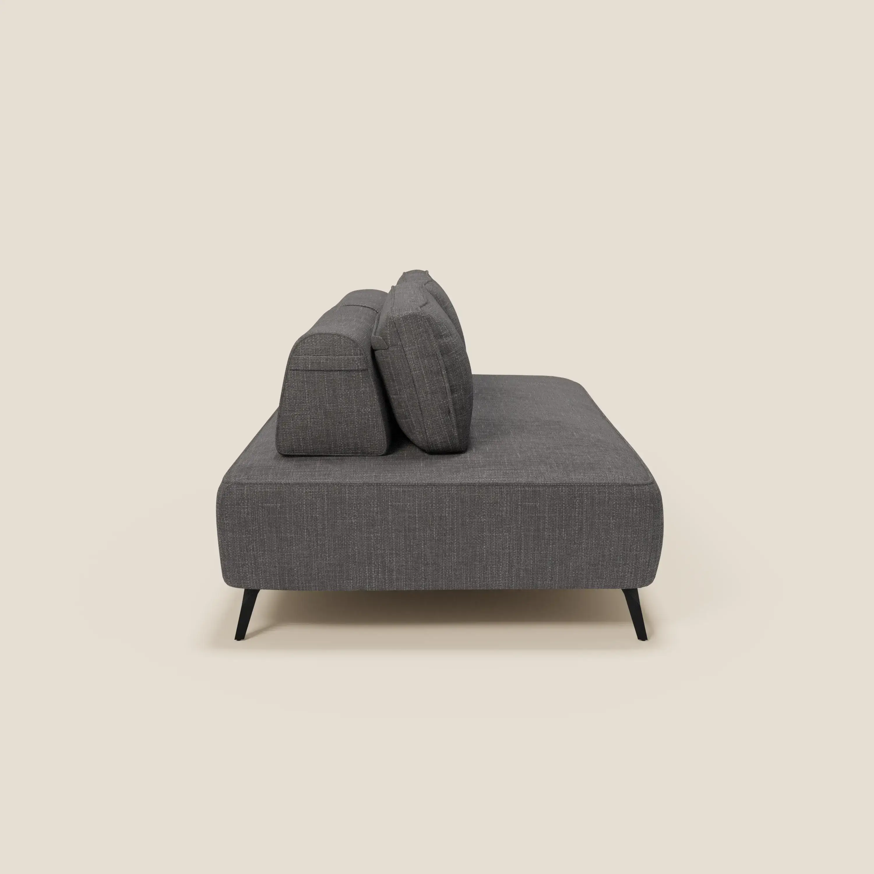 Volta Canapé modulable avec dossiers amovibles en tissu chenillé T06 anthracite - Image 6