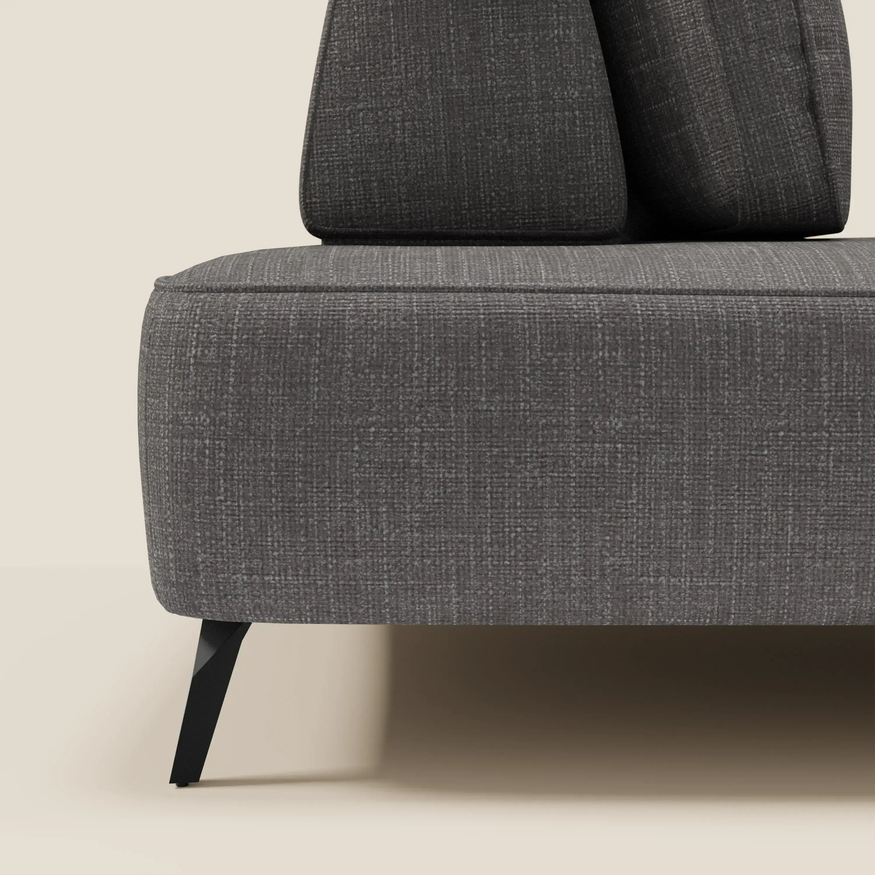 Volta Canapé modulable avec dossiers amovibles en tissu chenillé T06 anthracite - Image 7