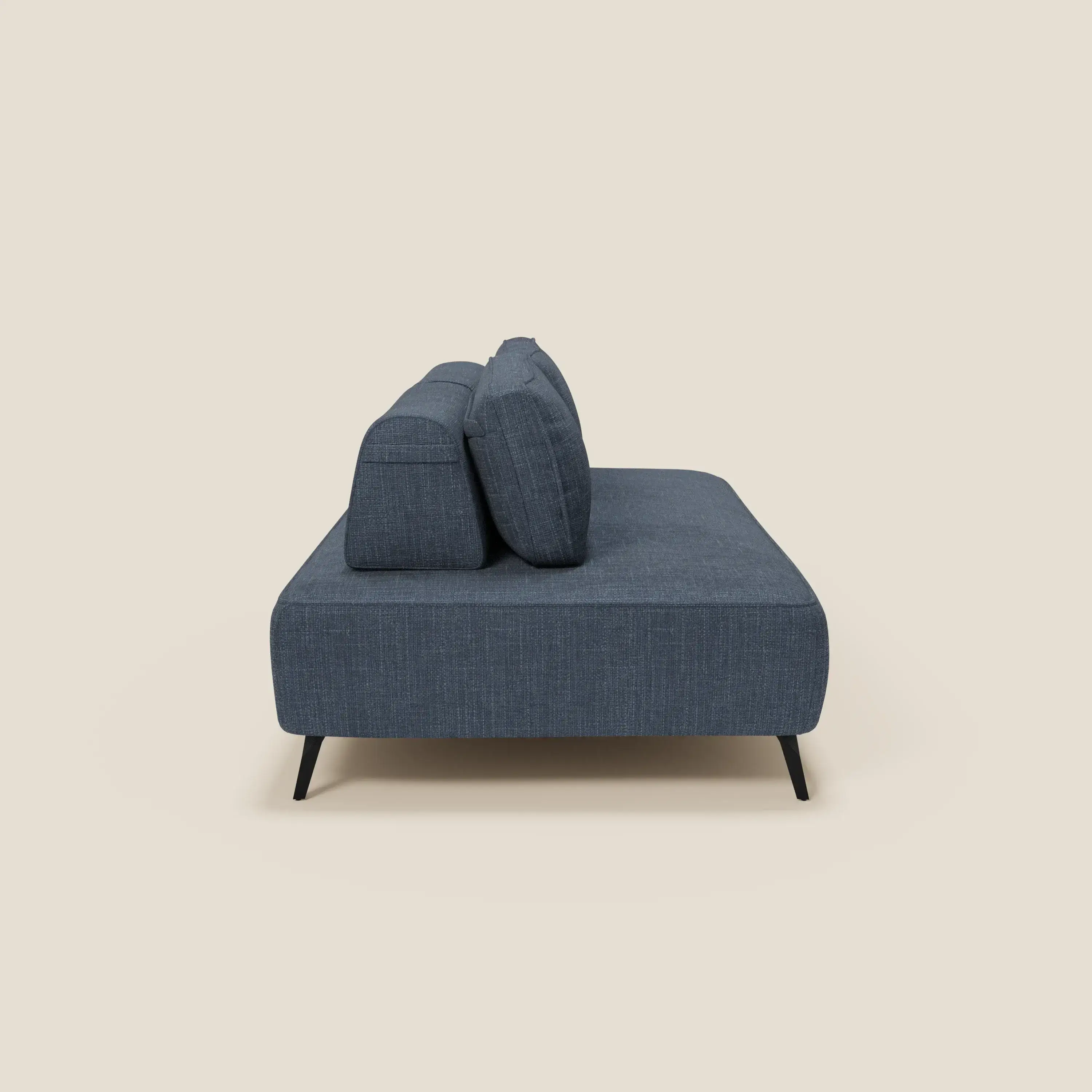 Volta Canapé modulable avec dossiers amovibles en tissu chenillé T06 bleu - Image 6