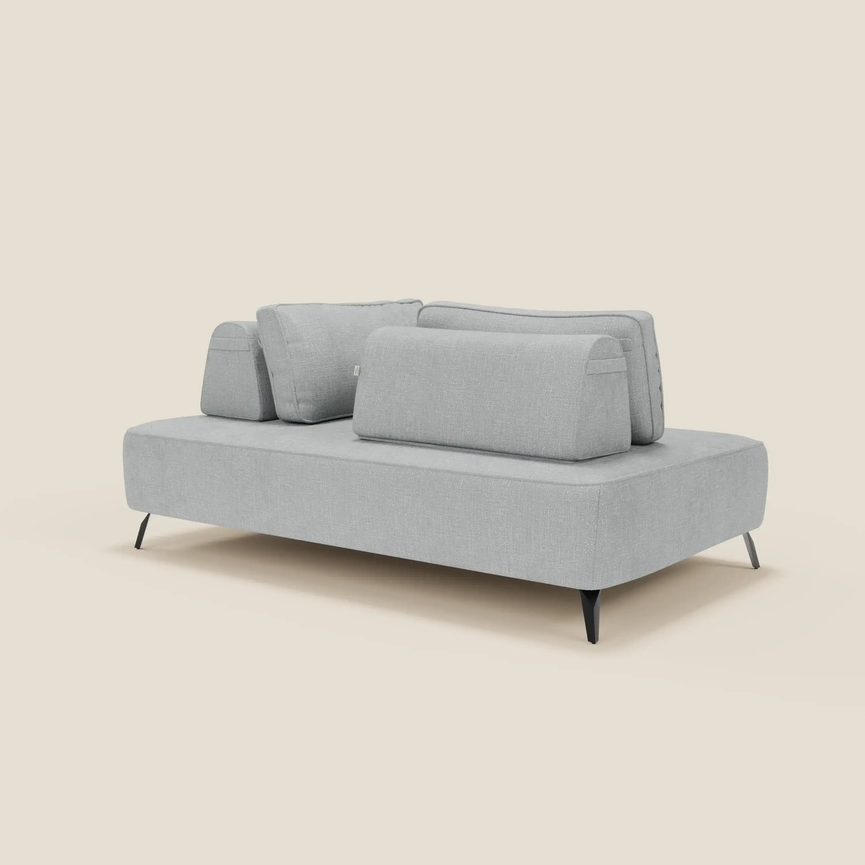 Volta Canapé modulable avec dossiers amovibles en tissu chenillé T06 bleu glacier - Image 8