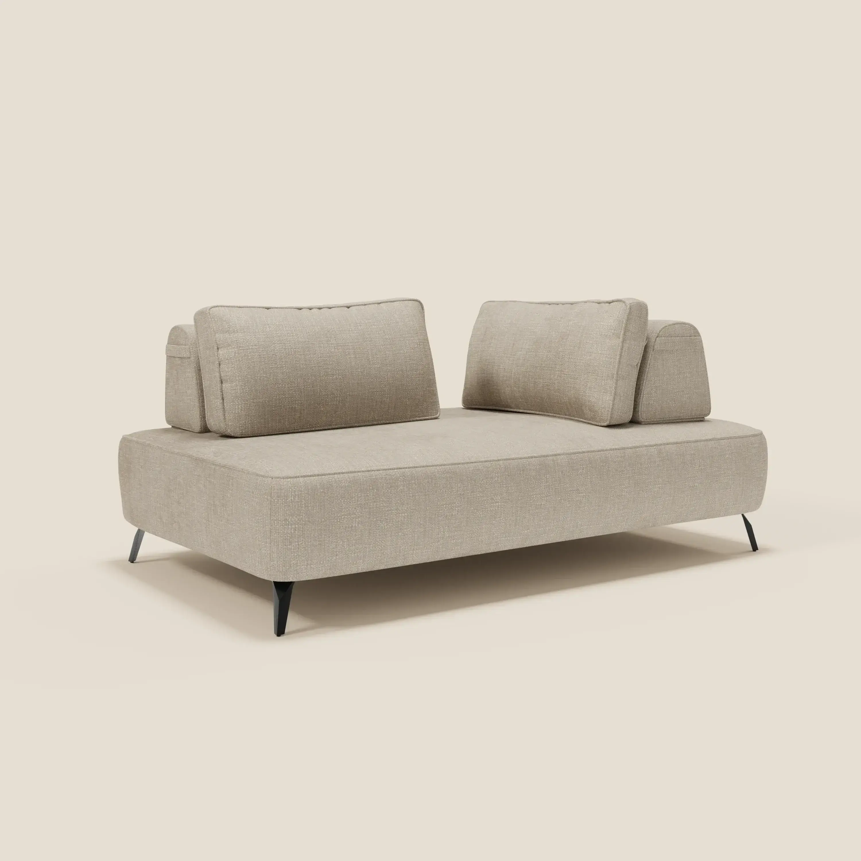Volta Canapé modulable avec dossiers amovibles en tissu chenillé T06 crème - Image 2