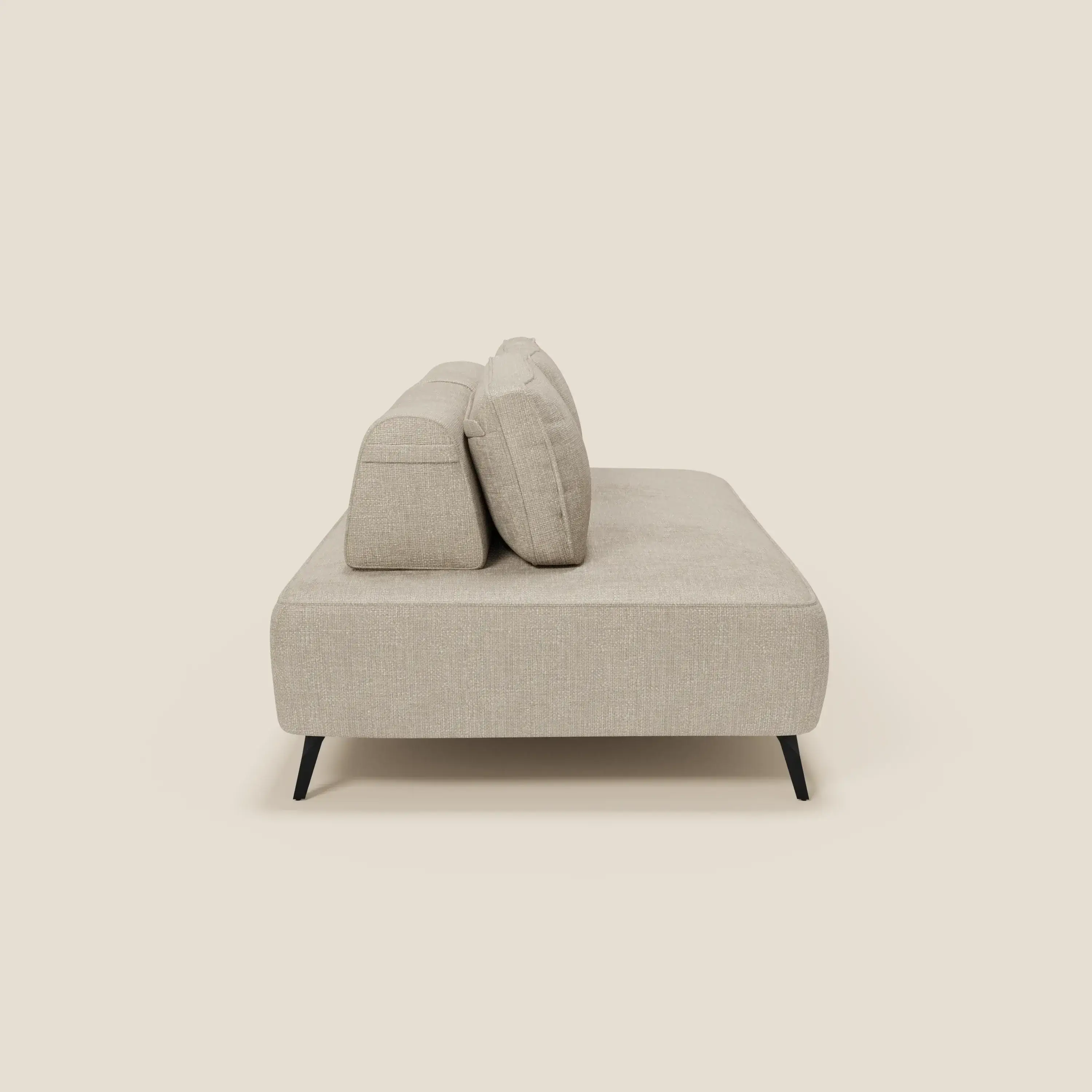 Volta Canapé modulable avec dossiers amovibles en tissu chenillé T06 crème - Image 6