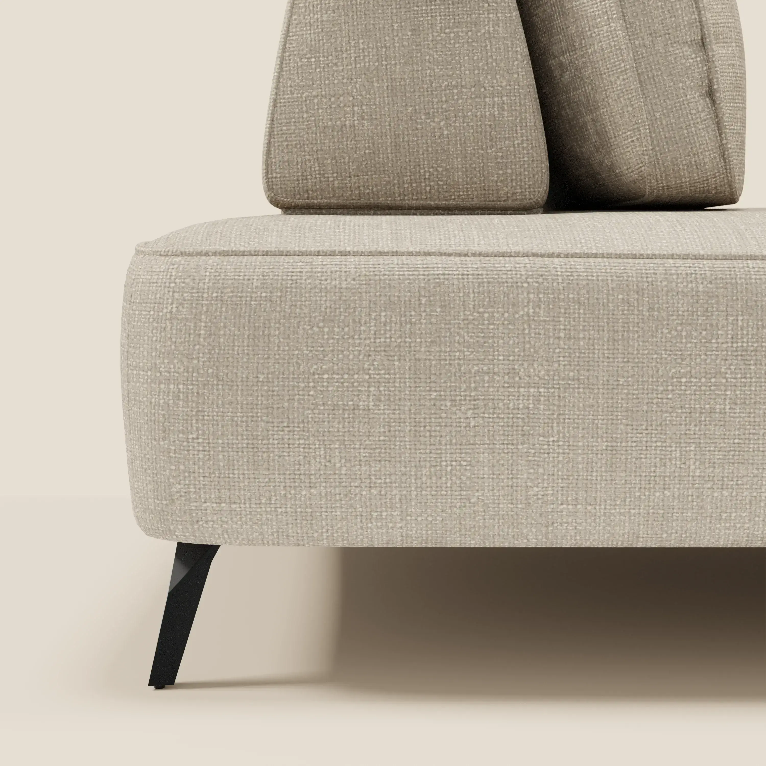 Volta Canapé modulable avec dossiers amovibles en tissu chenillé T06 crème - Image 7