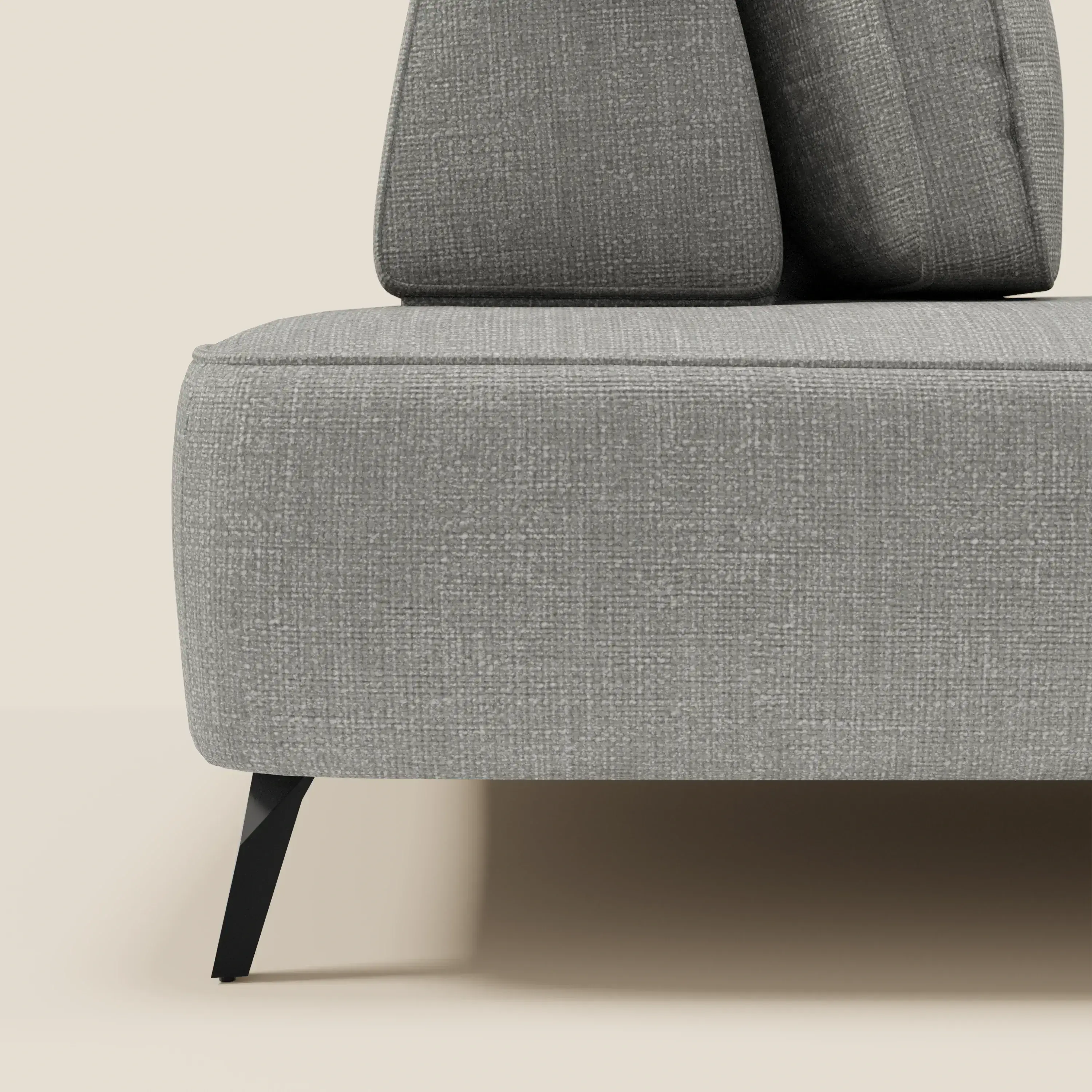 Volta Canapé modulable avec dossiers amovibles en tissu chenillé T06 gris - Image 7