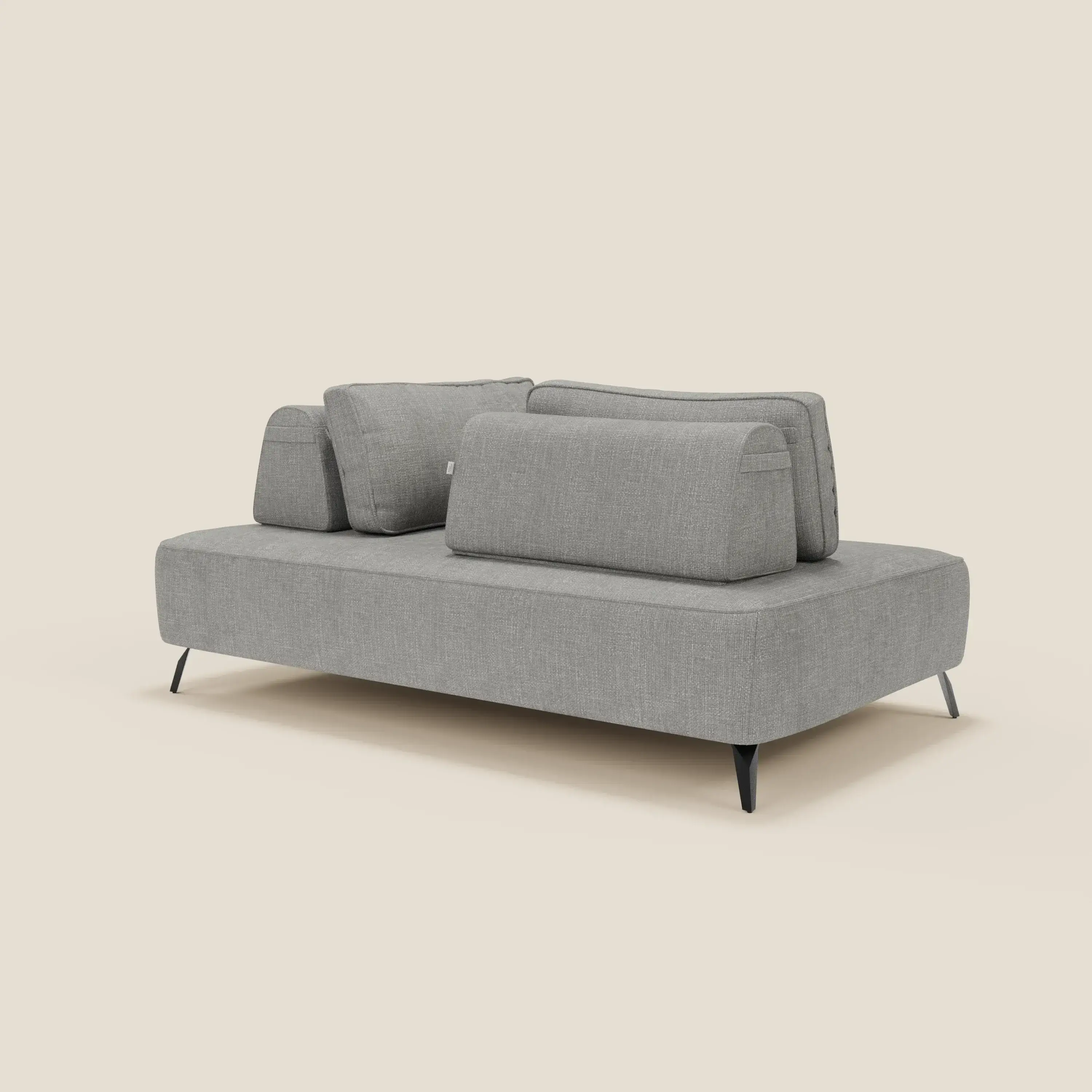 Volta Canapé modulable avec dossiers amovibles en tissu chenillé T06 gris - Image 8
