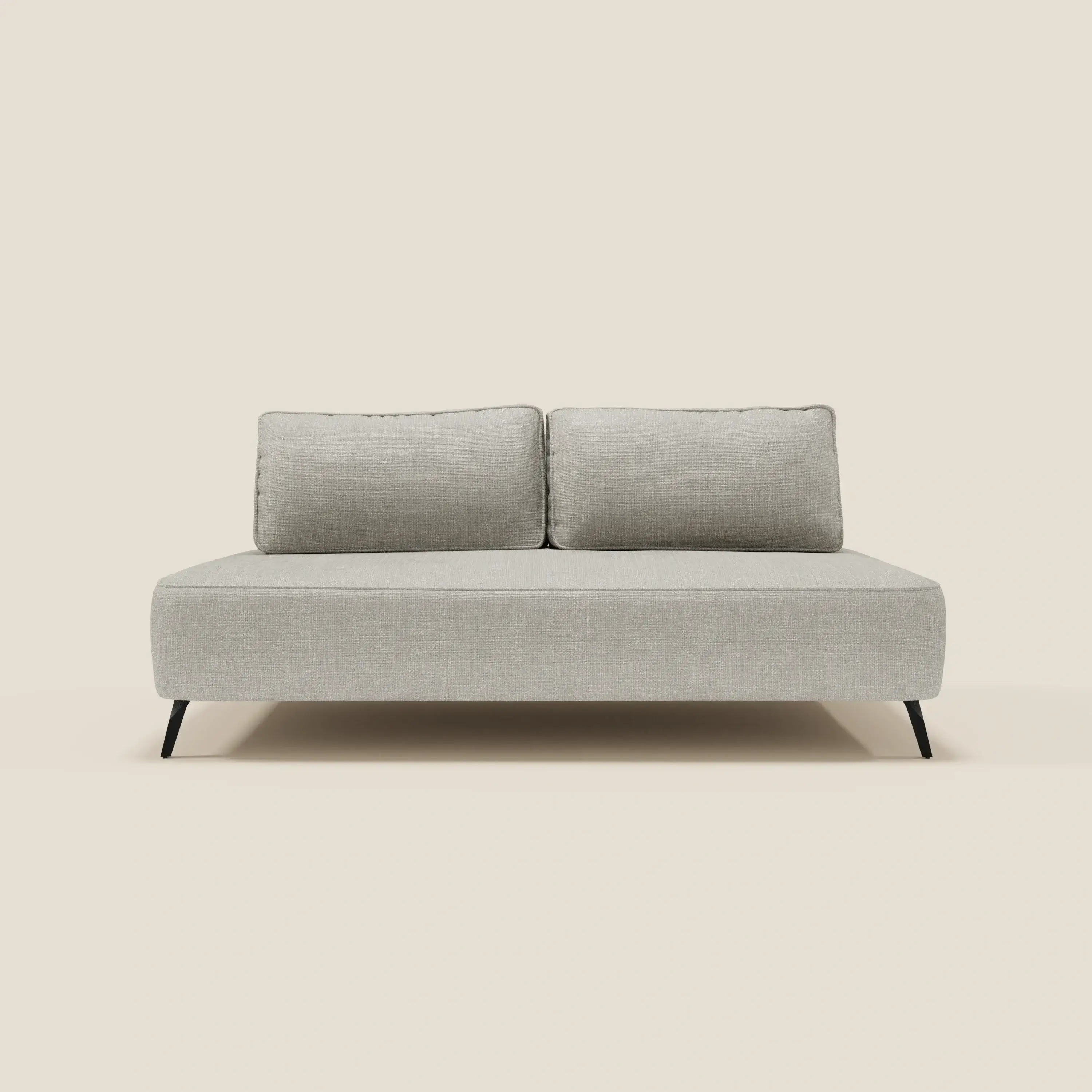Volta Canapé modulable avec dossiers amovibles en tissu chenillé T06 gris clair - Image 4