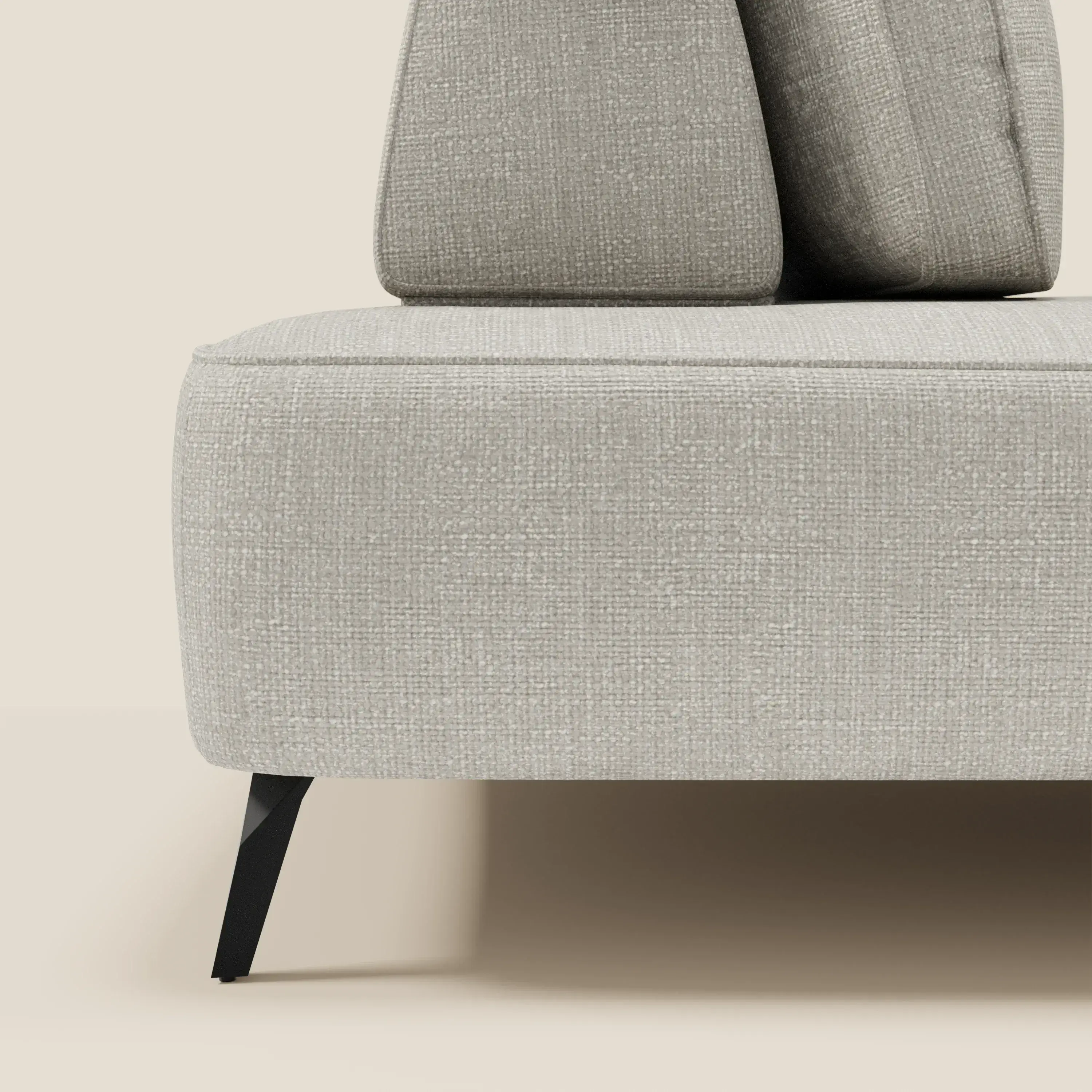 Volta Canapé modulable avec dossiers amovibles en tissu chenillé T06 gris clair - Image 7