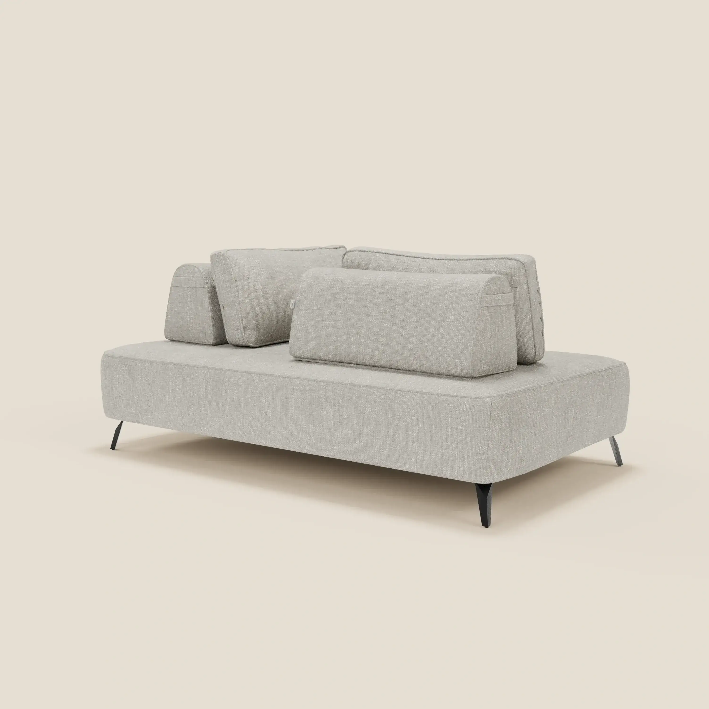 Volta Canapé modulable avec dossiers amovibles en tissu chenillé T06 gris clair - Image 8