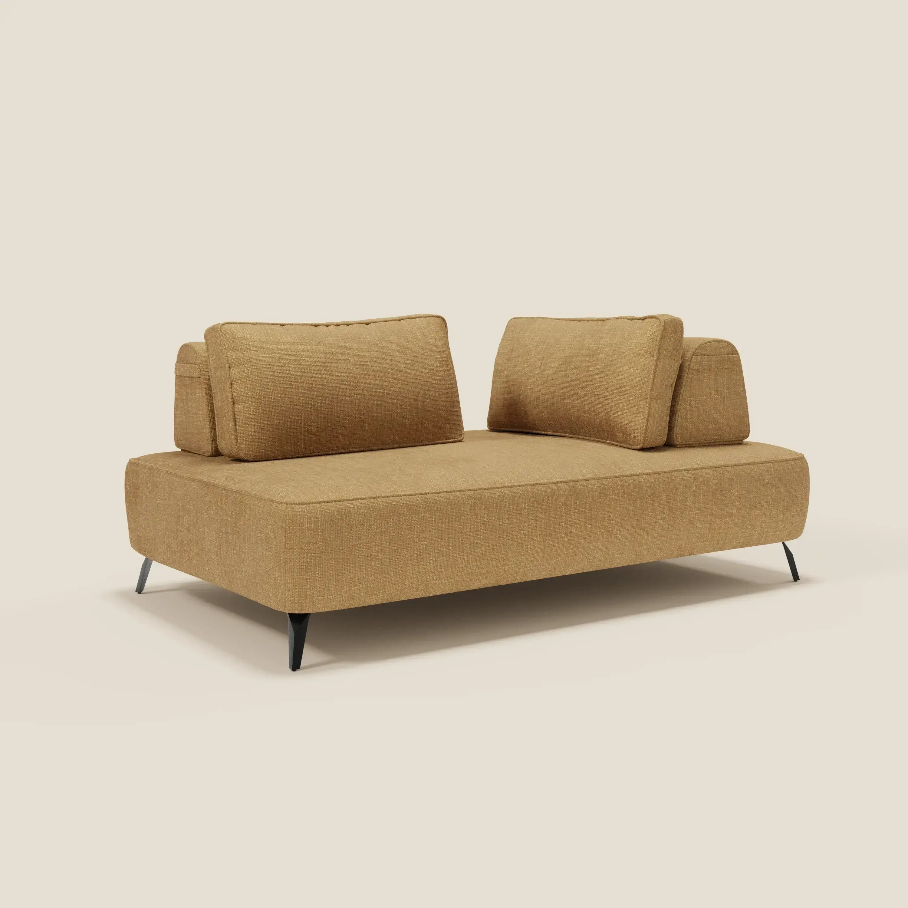 Volta Canapé modulable avec dossiers amovibles en tissu chenillé T06 jaune - Image 2