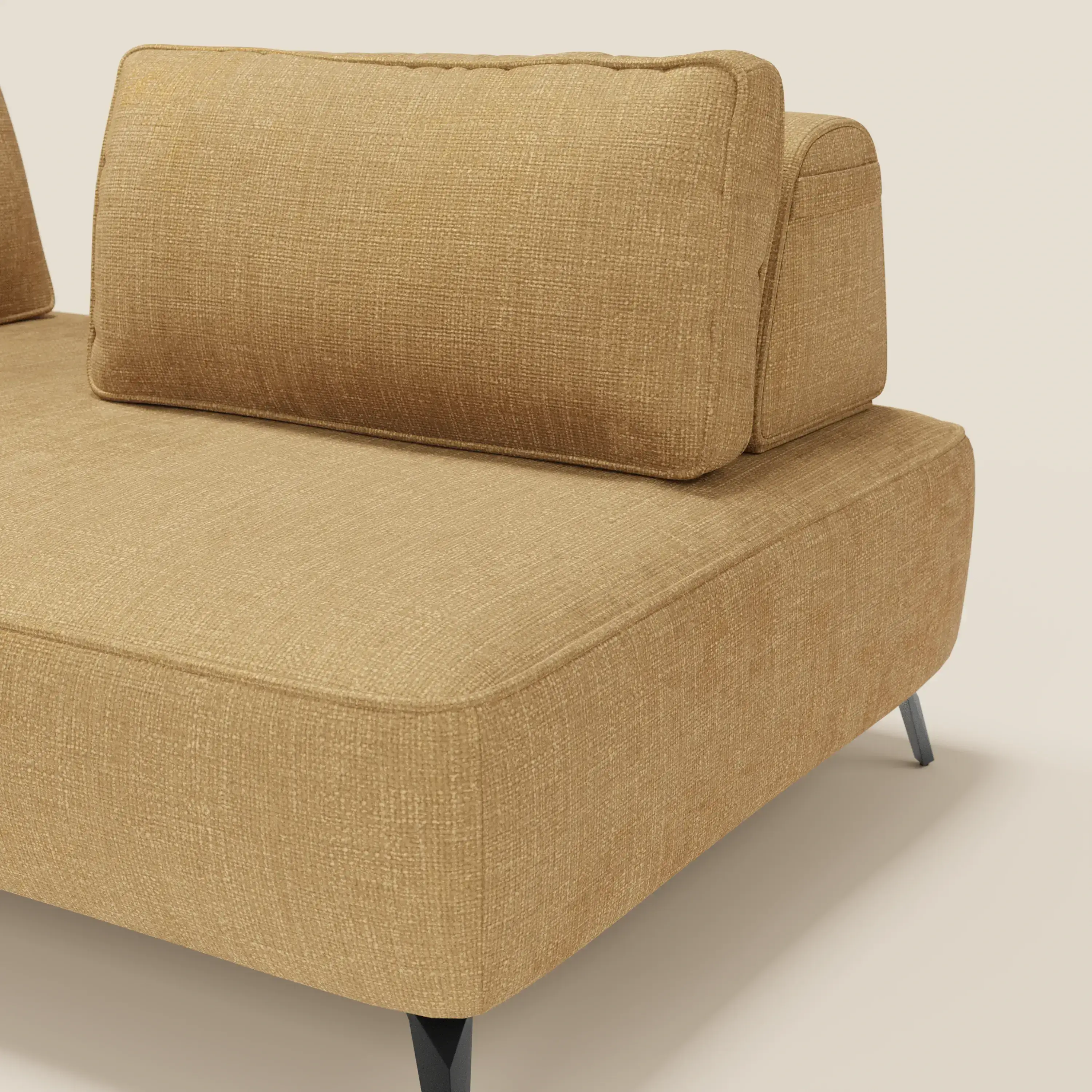 Volta Canapé modulable avec dossiers amovibles en tissu chenillé T06 jaune - Image 5