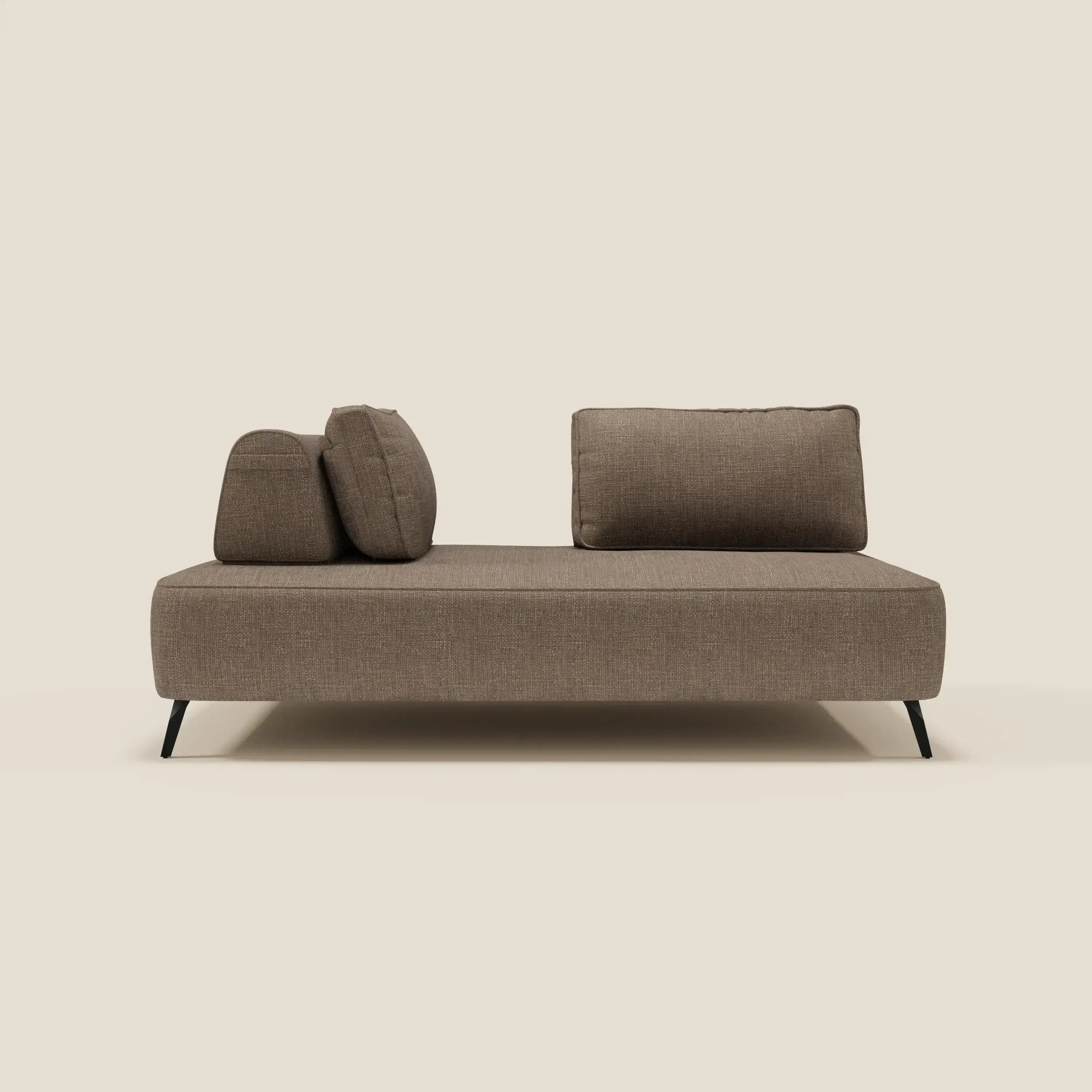 Volta Canapé modulable avec dossiers amovibles en tissu chenillé T06 marron