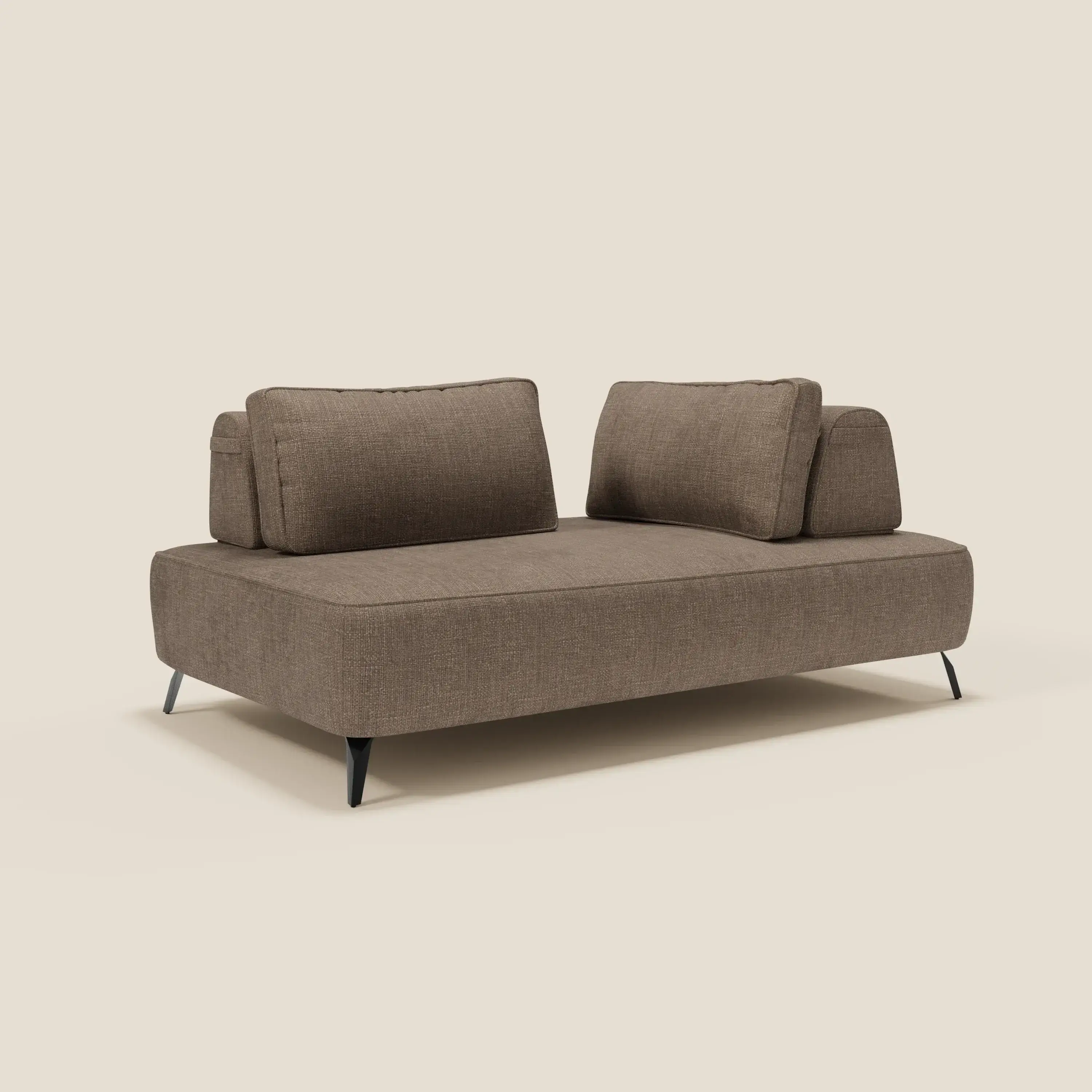 Volta Canapé modulable avec dossiers amovibles en tissu chenillé T06 marron - Image 2