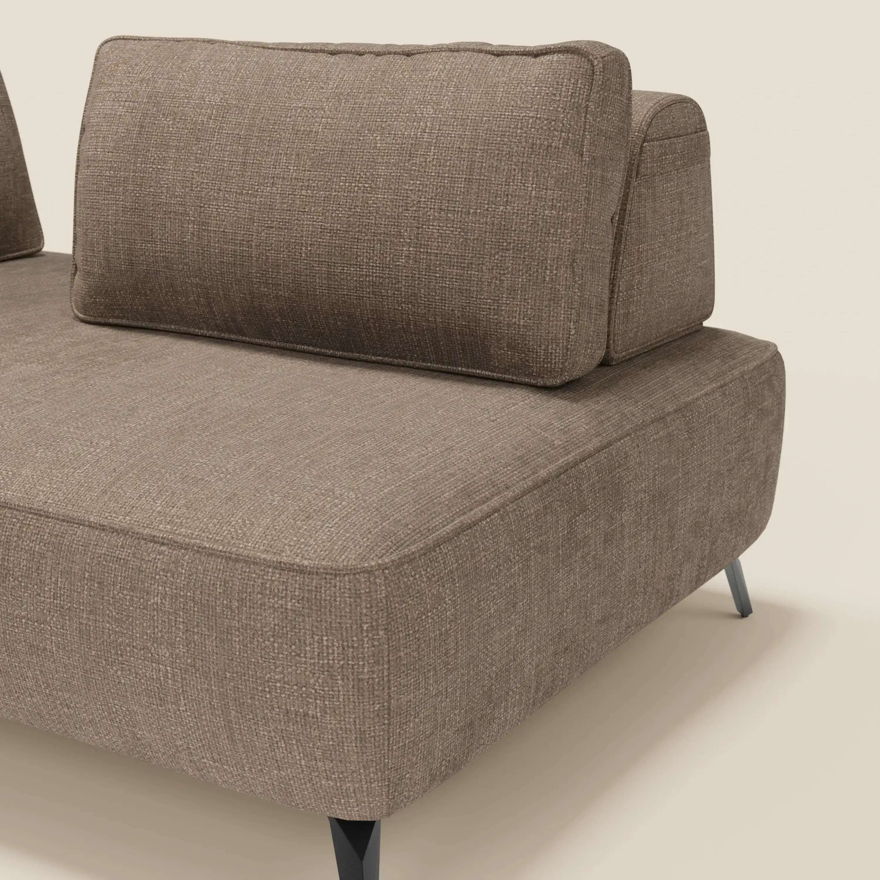 Volta Canapé modulable avec dossiers amovibles en tissu chenillé T06 marron - Image 5