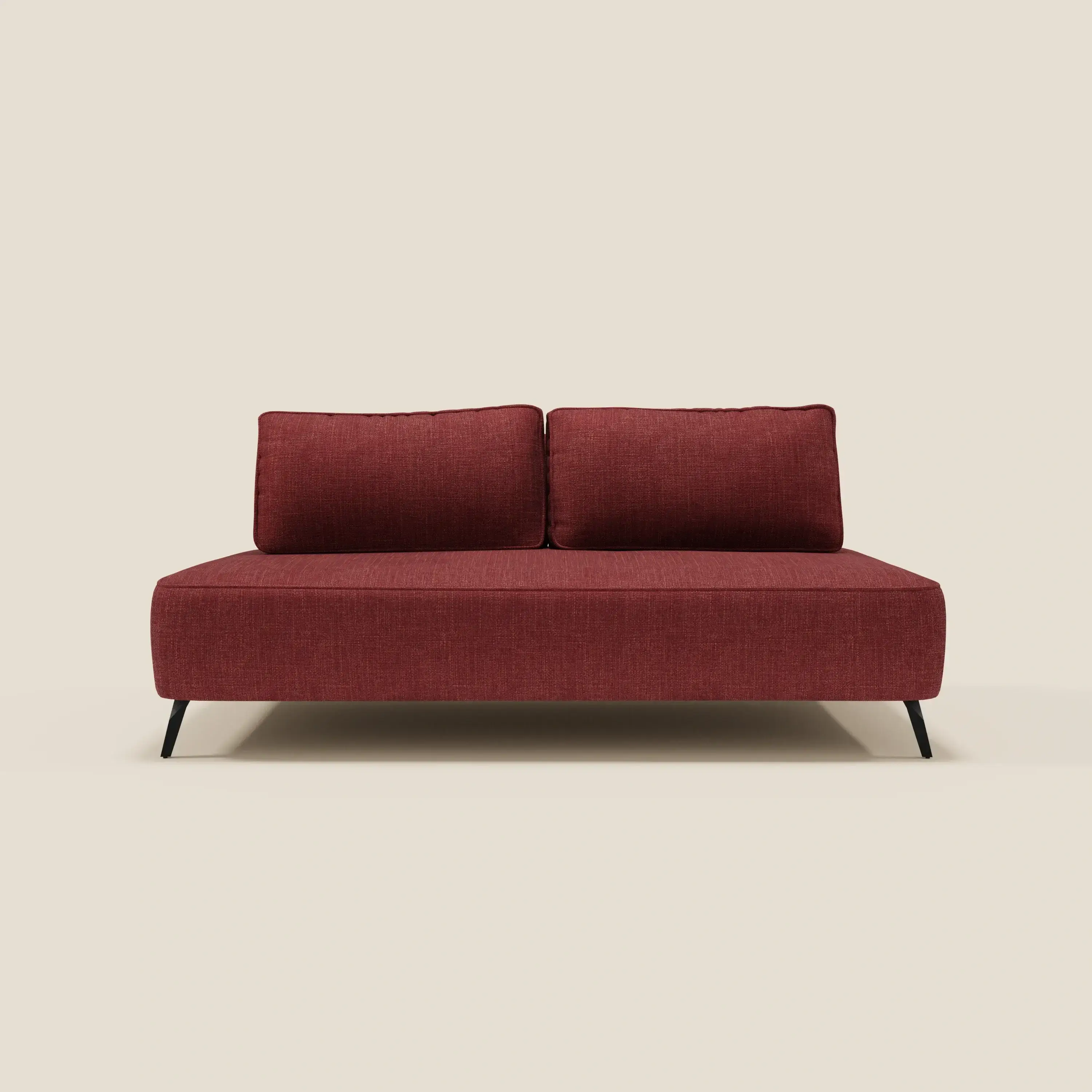 Volta Canapé modulable avec dossiers amovibles en tissu chenillé T06 rouge - Image 4