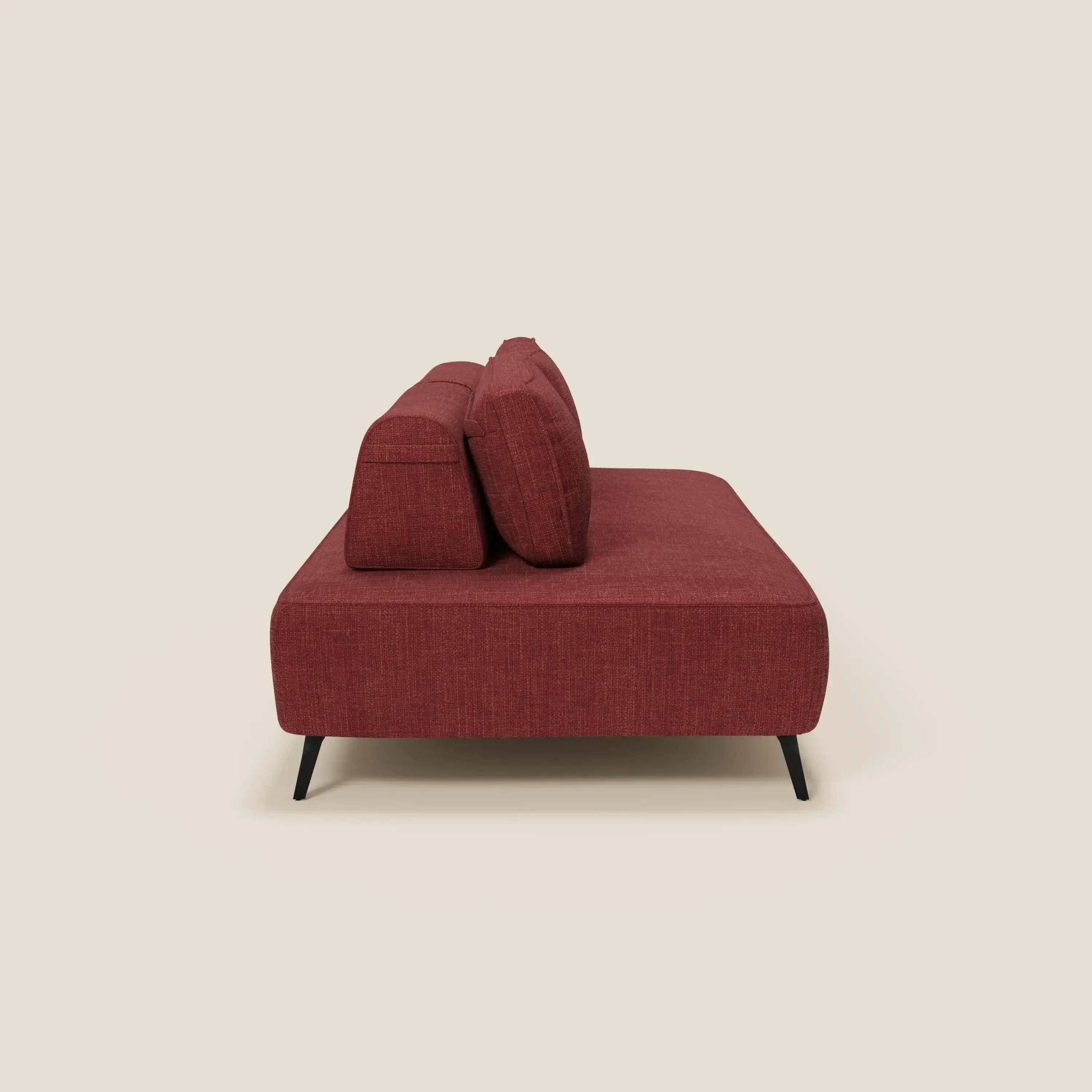 Volta Canapé modulable avec dossiers amovibles en tissu chenillé T06 rouge - Image 6