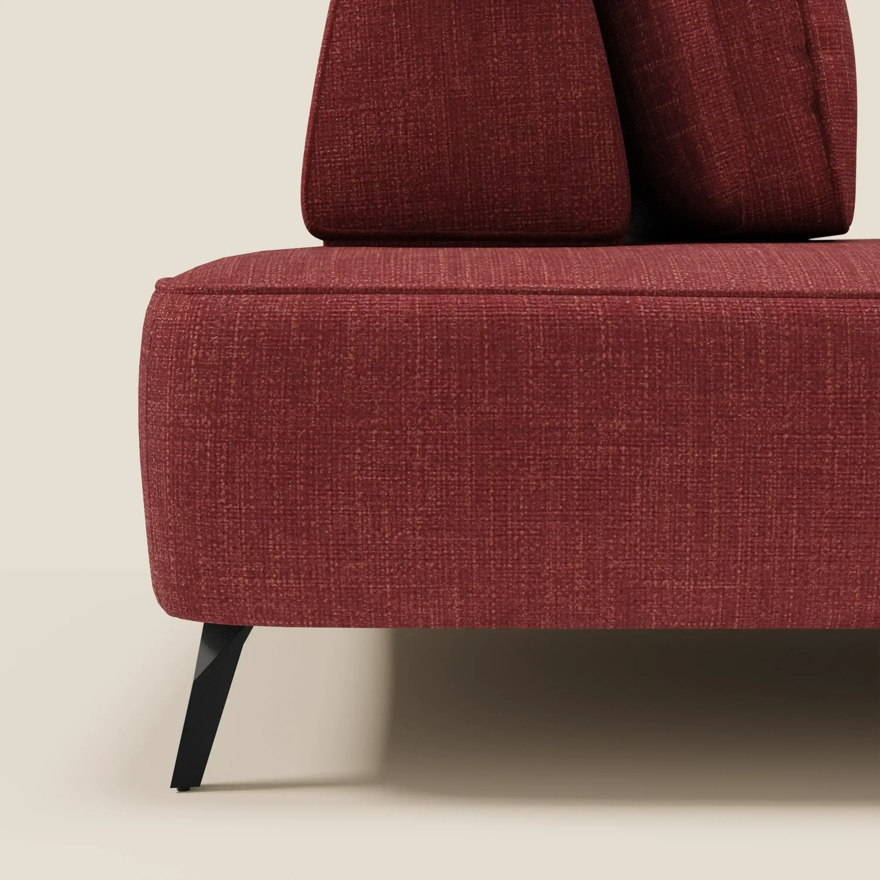 Volta Canapé modulable avec dossiers amovibles en tissu chenillé T06 rouge - Image 7