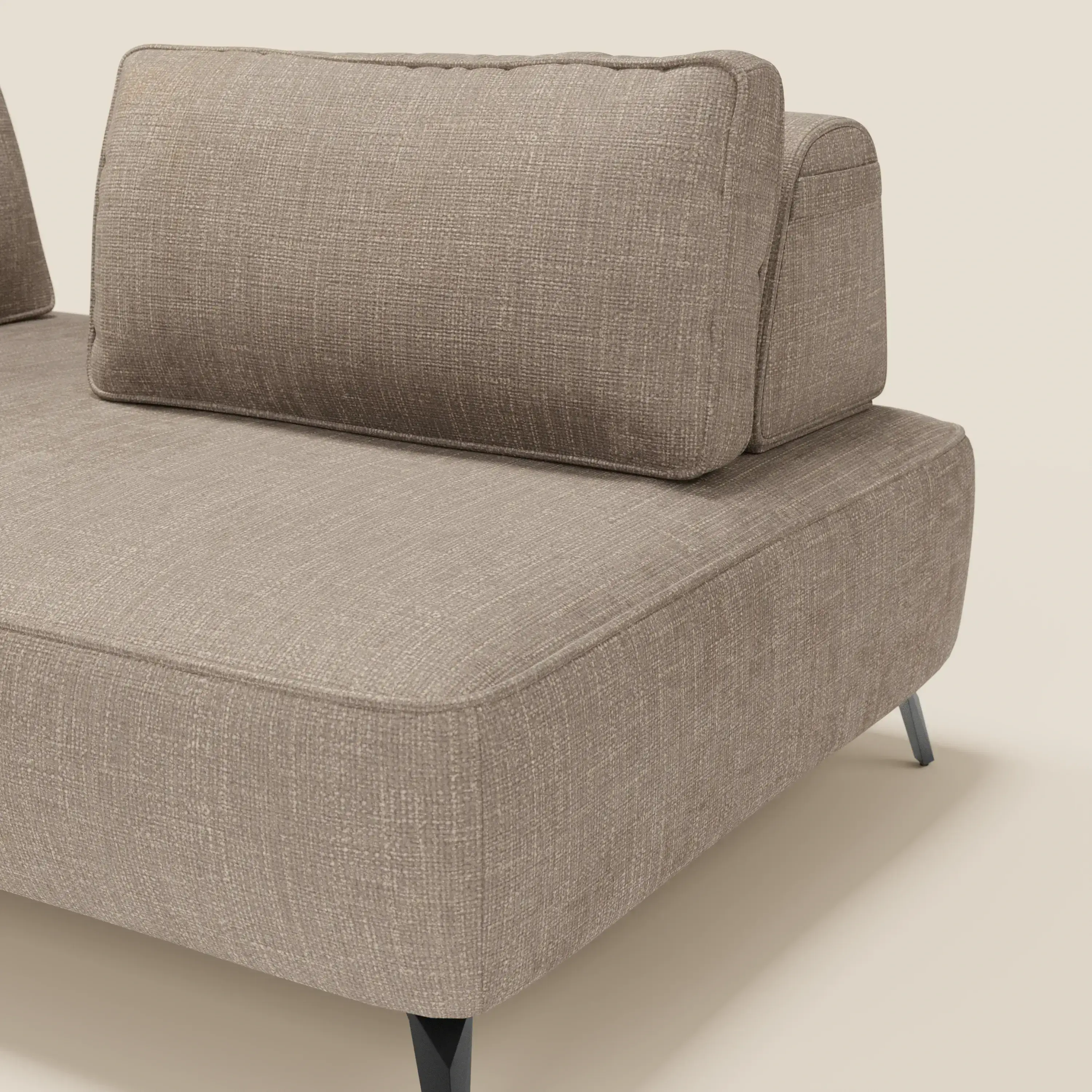 Volta Canapé modulable avec dossiers amovibles en tissu chenillé T06 taupe - Image 5