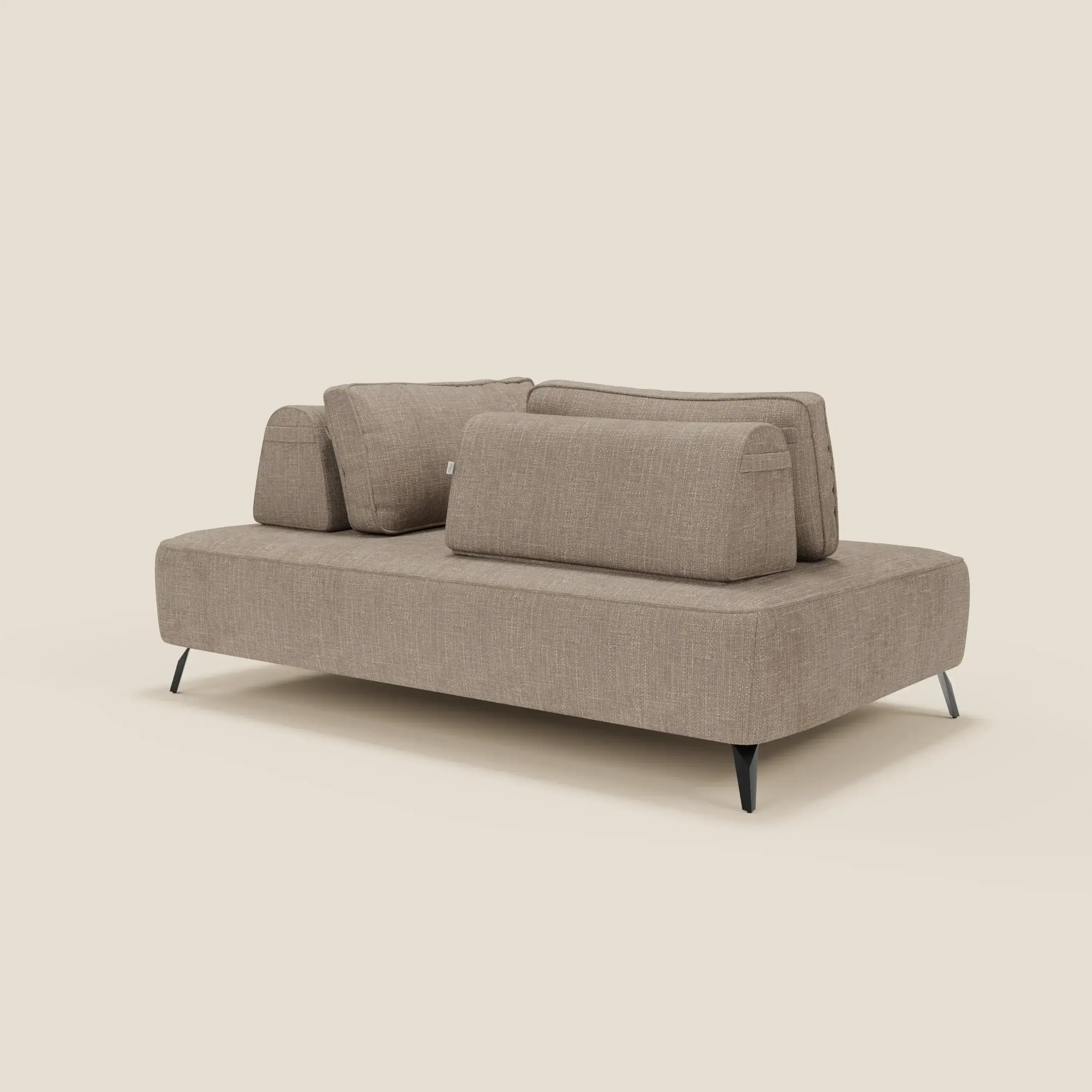 Volta Canapé modulable avec dossiers amovibles en tissu chenillé T06 taupe - Image 8