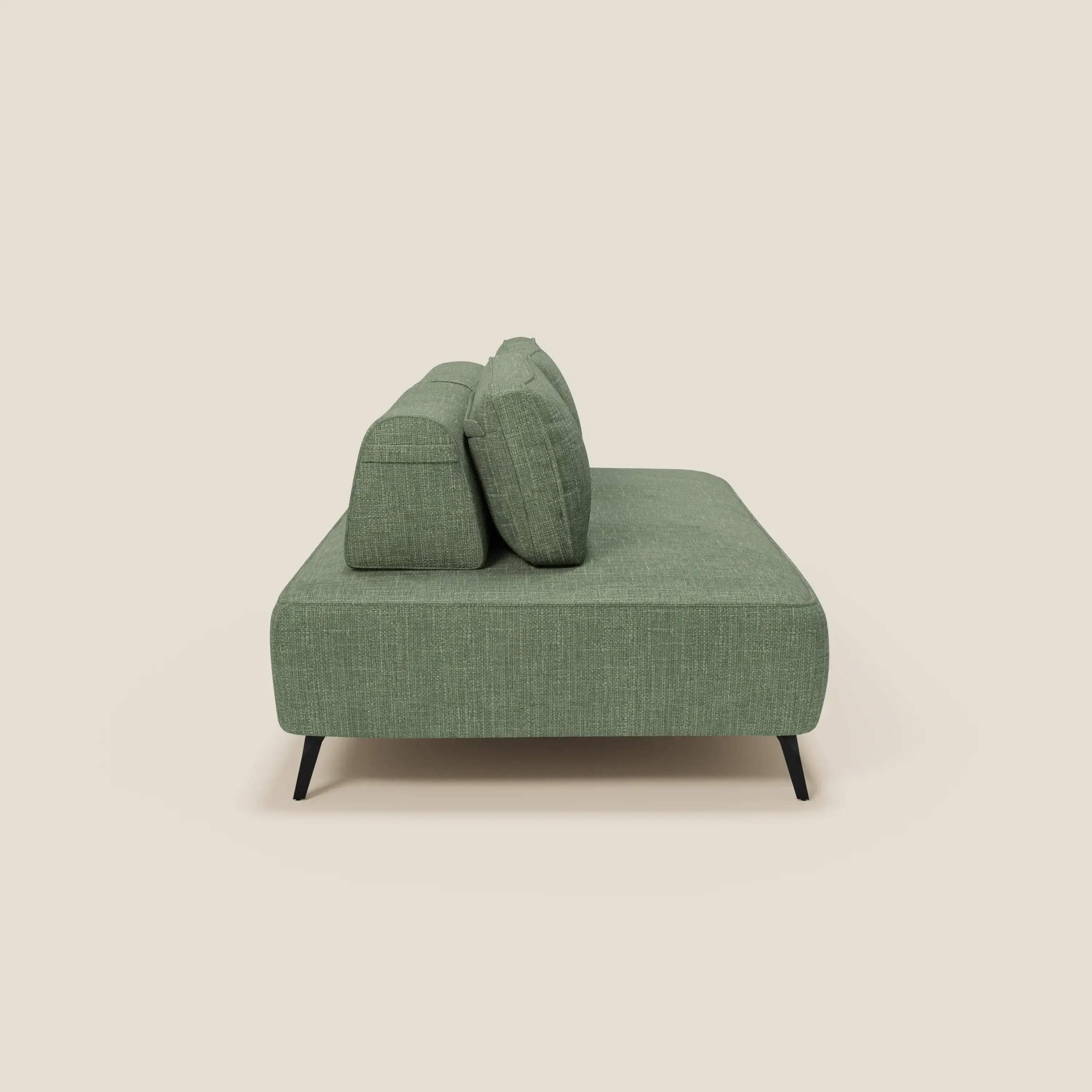 Volta Canapé modulable avec dossiers amovibles en tissu chenillé T06 vert - Image 6
