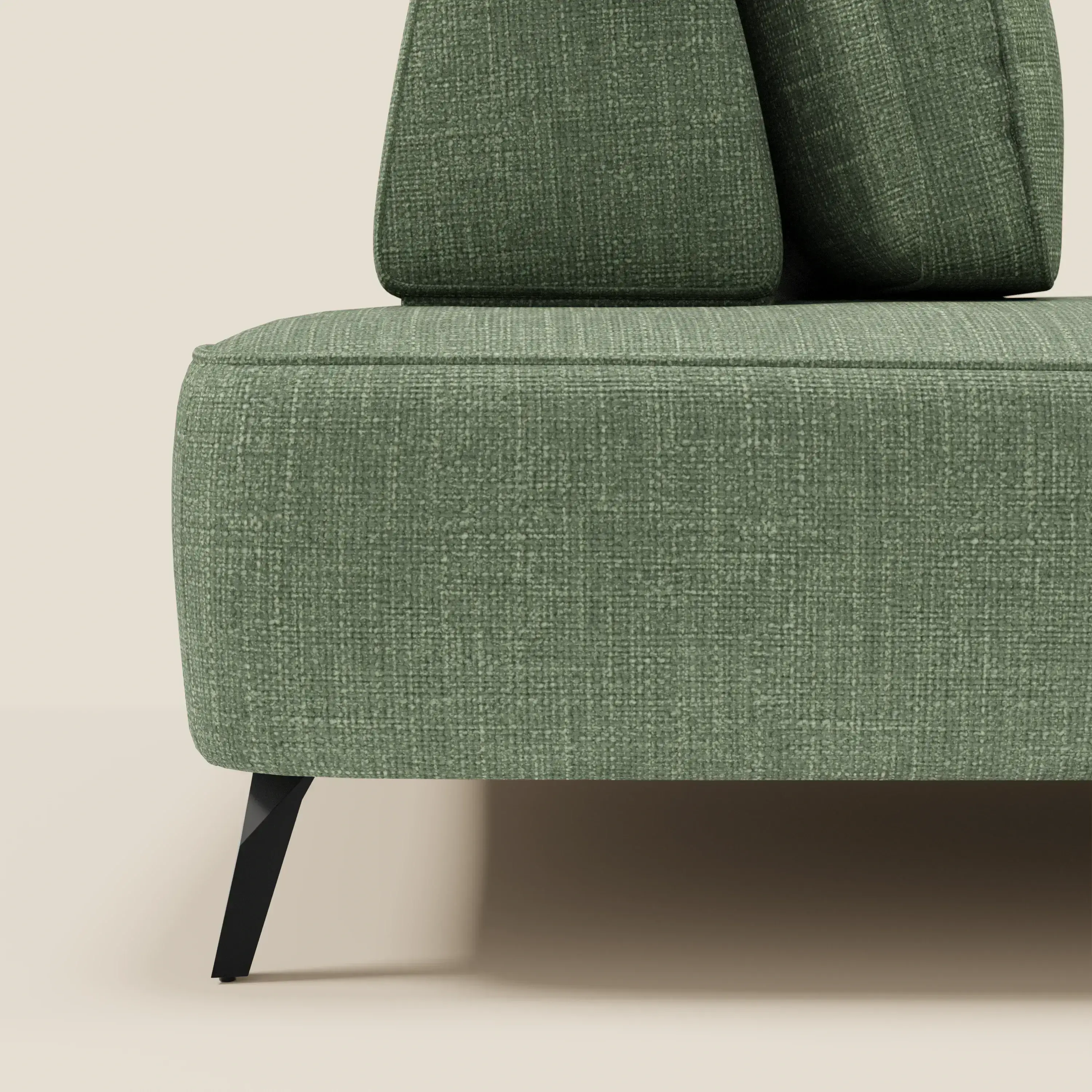 Volta Canapé modulable avec dossiers amovibles en tissu chenillé T06 vert - Image 7