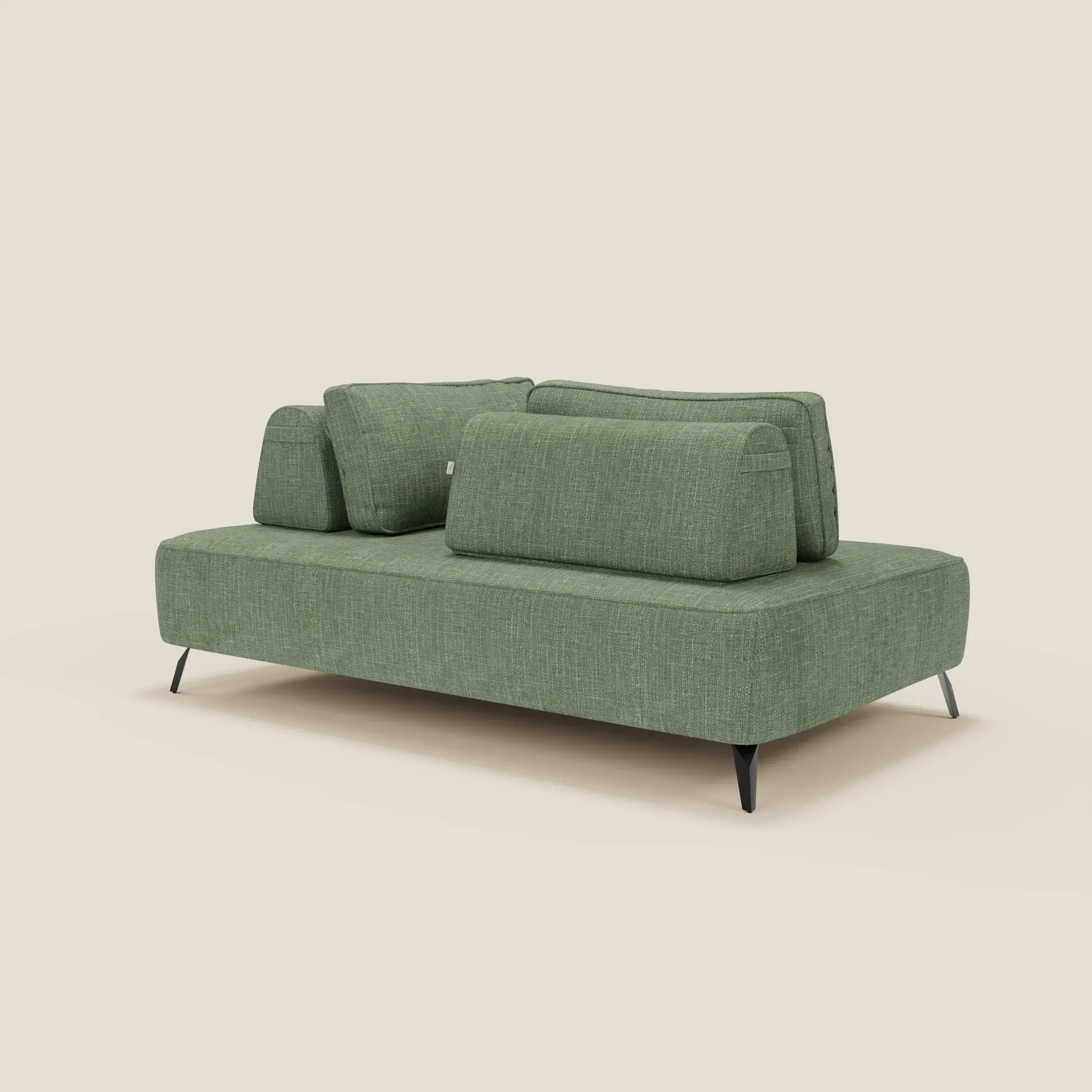Volta Canapé modulable avec dossiers amovibles en tissu chenillé T06 vert - Image 8