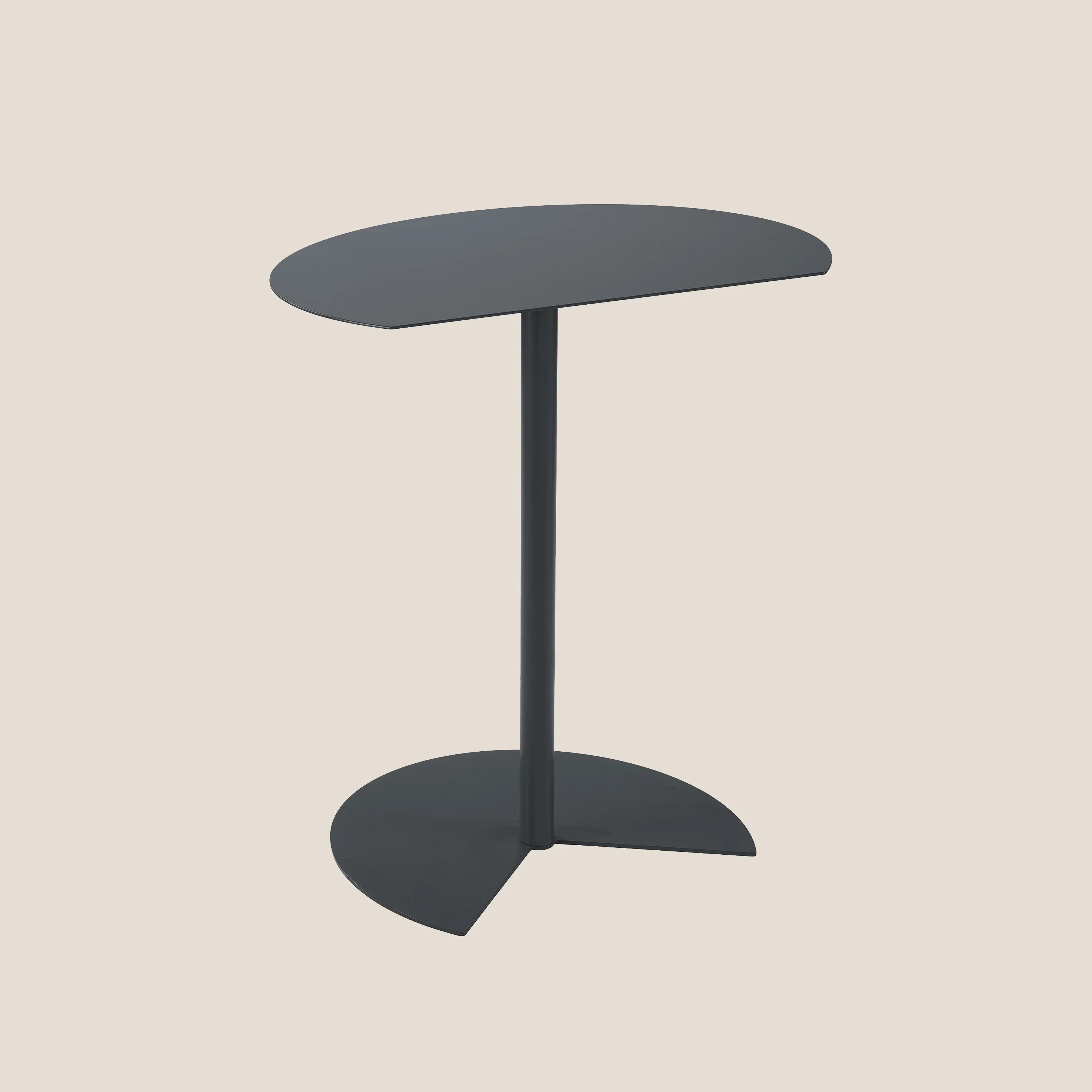 Way table haute semi-ronde pour salon et extérieur graphite