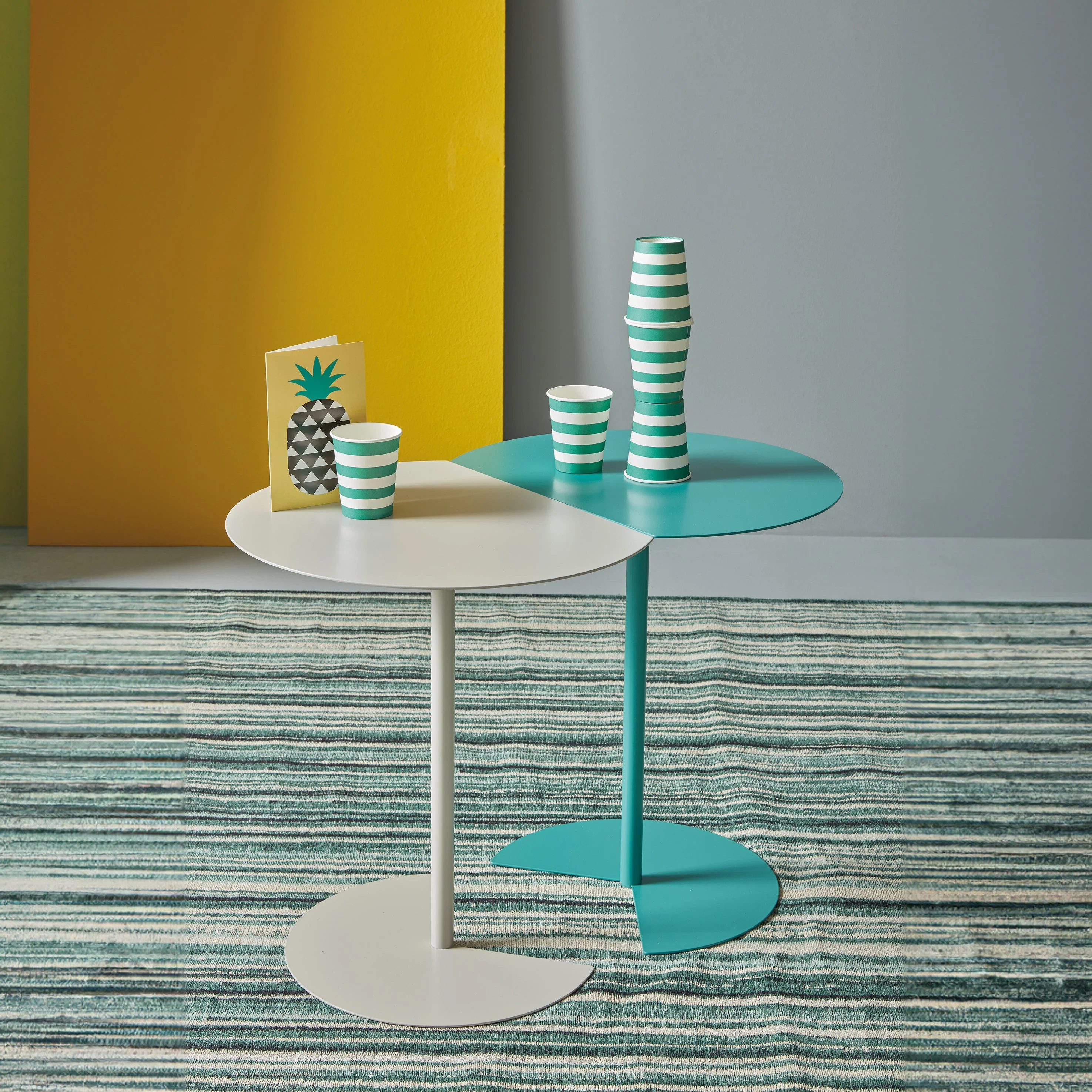 Way table haute semi-ronde pour salon et extérieur - Image 4