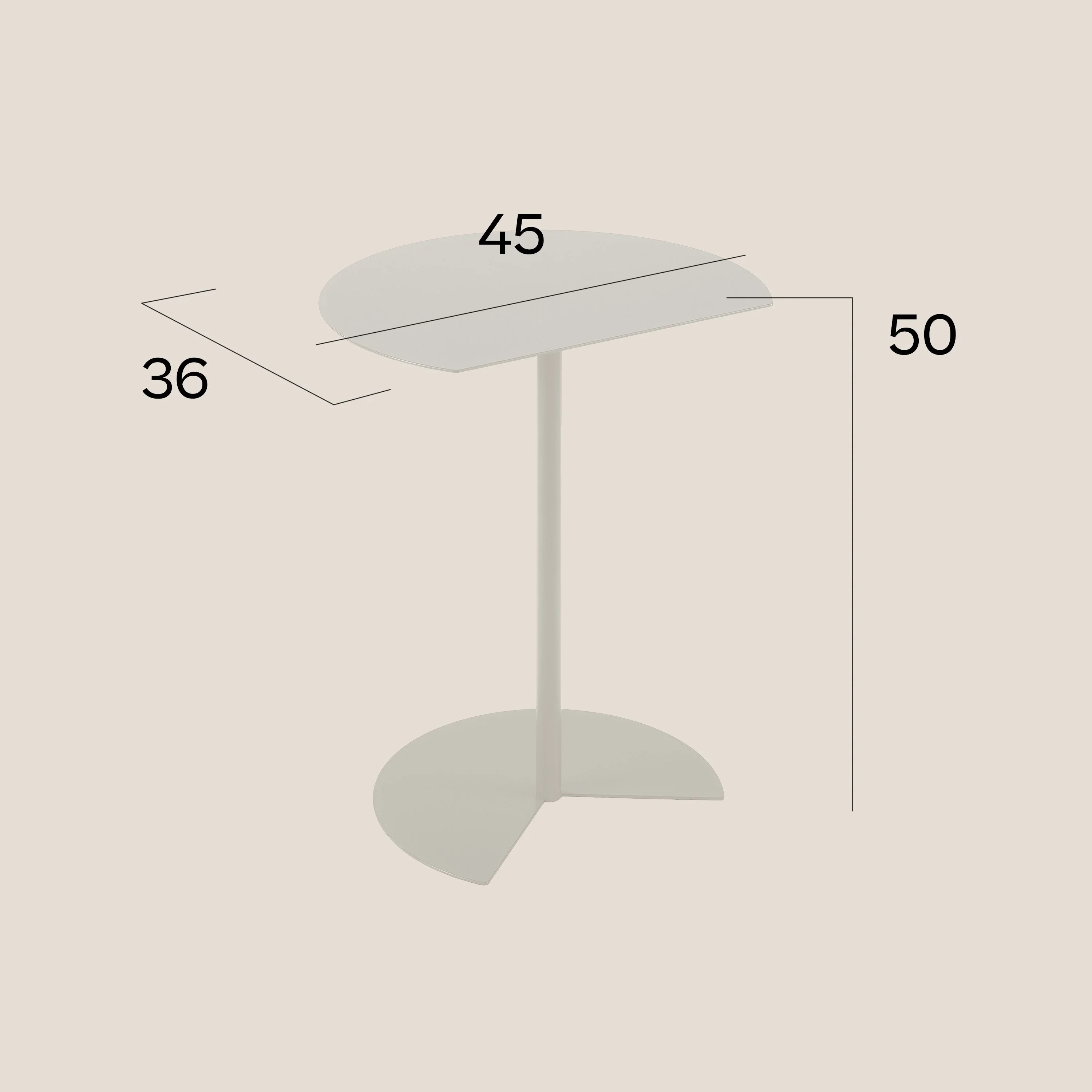 Way Table basse semi-ronde pour salon bleu canard - Image 3
