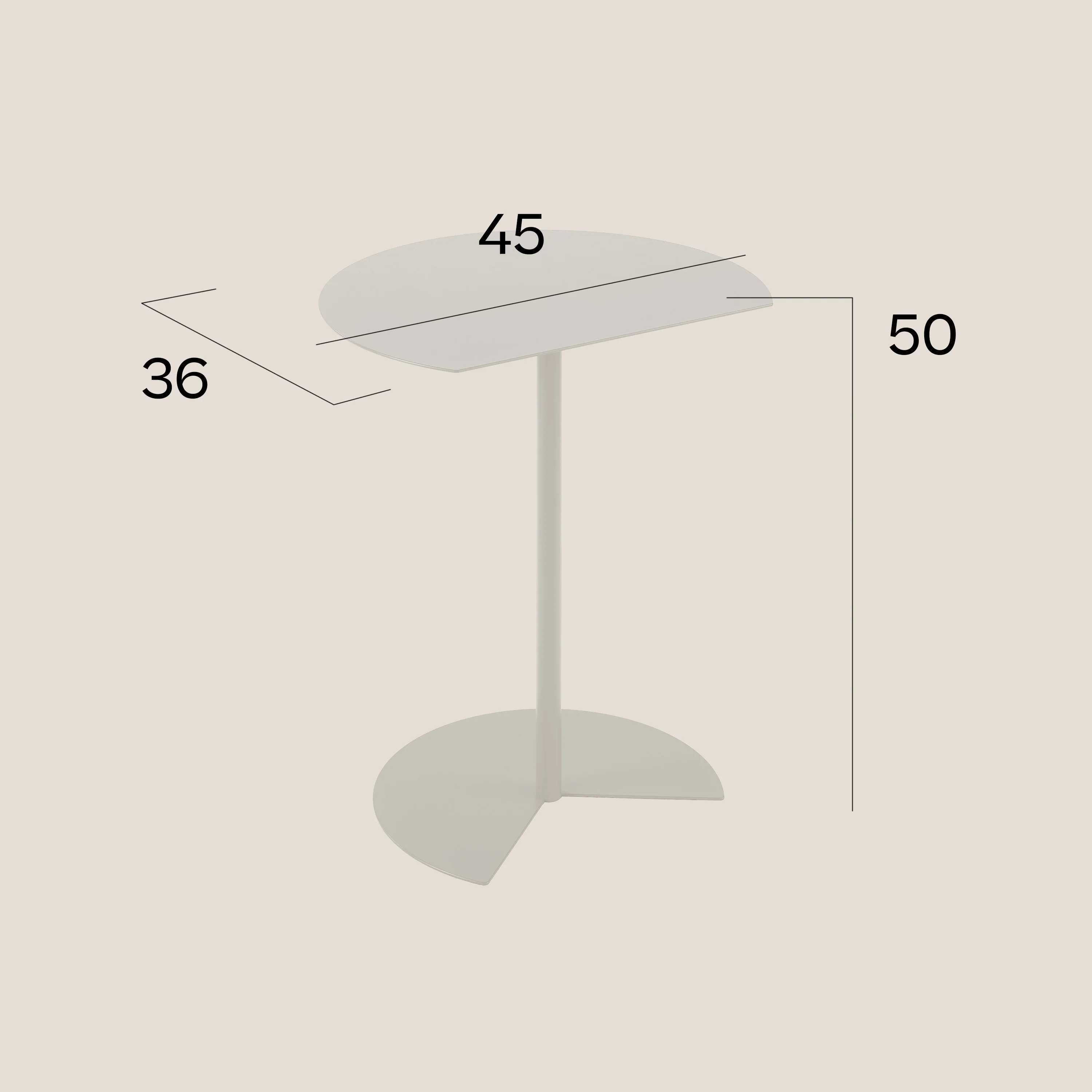 Way Table basse semi-ronde pour salon - Image 3