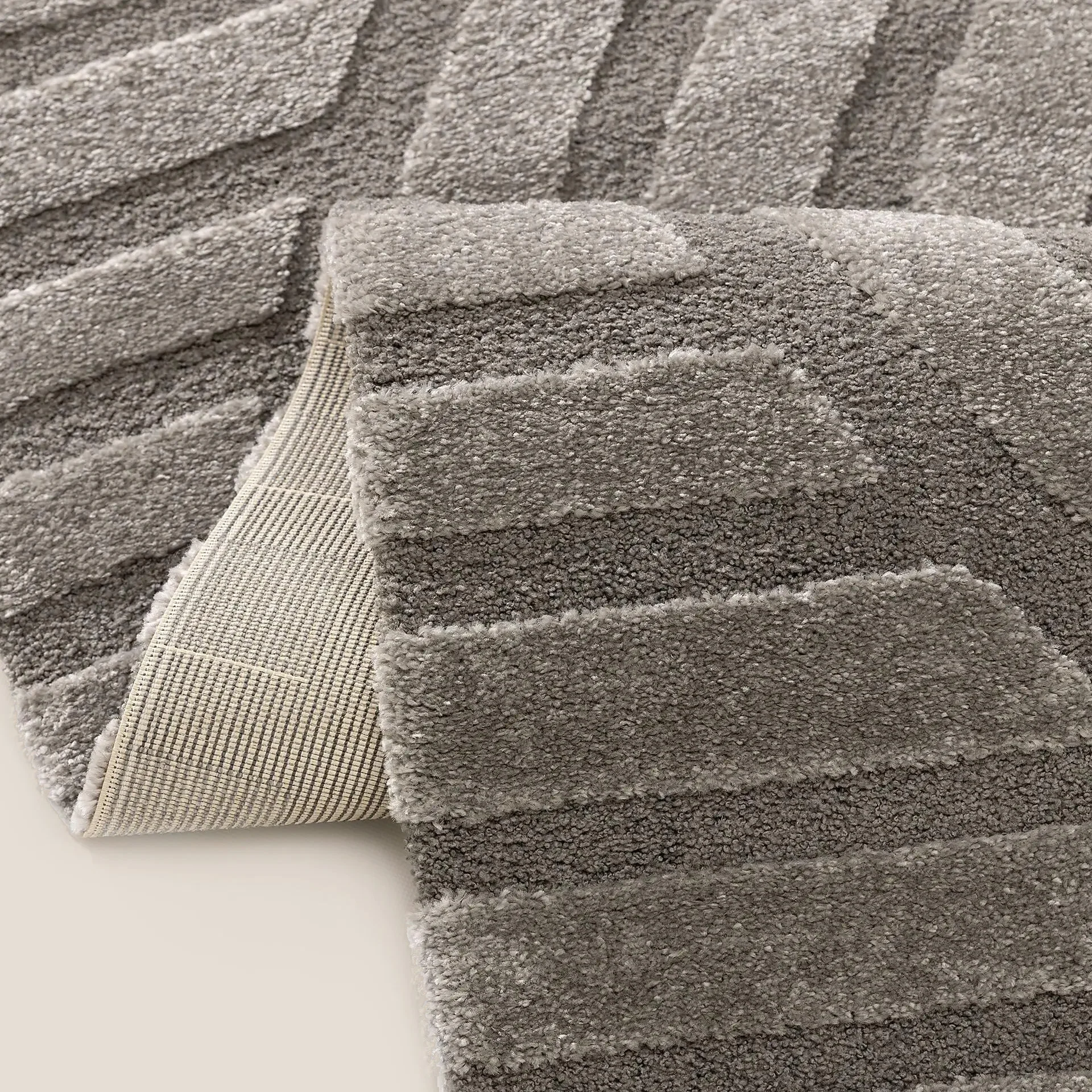 Zefira tapis à motifs en relief gris imperméable - Image 3