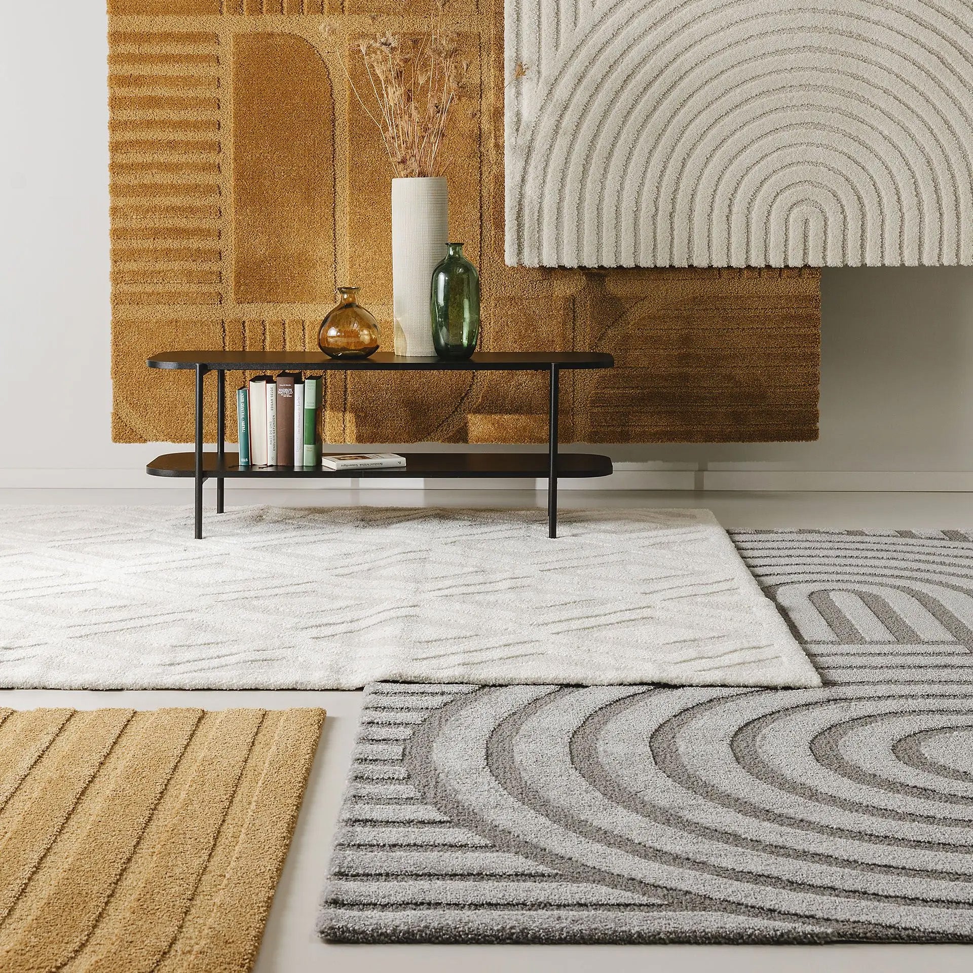 Zefira tapis à motifs en relief gris imperméable - Image 5