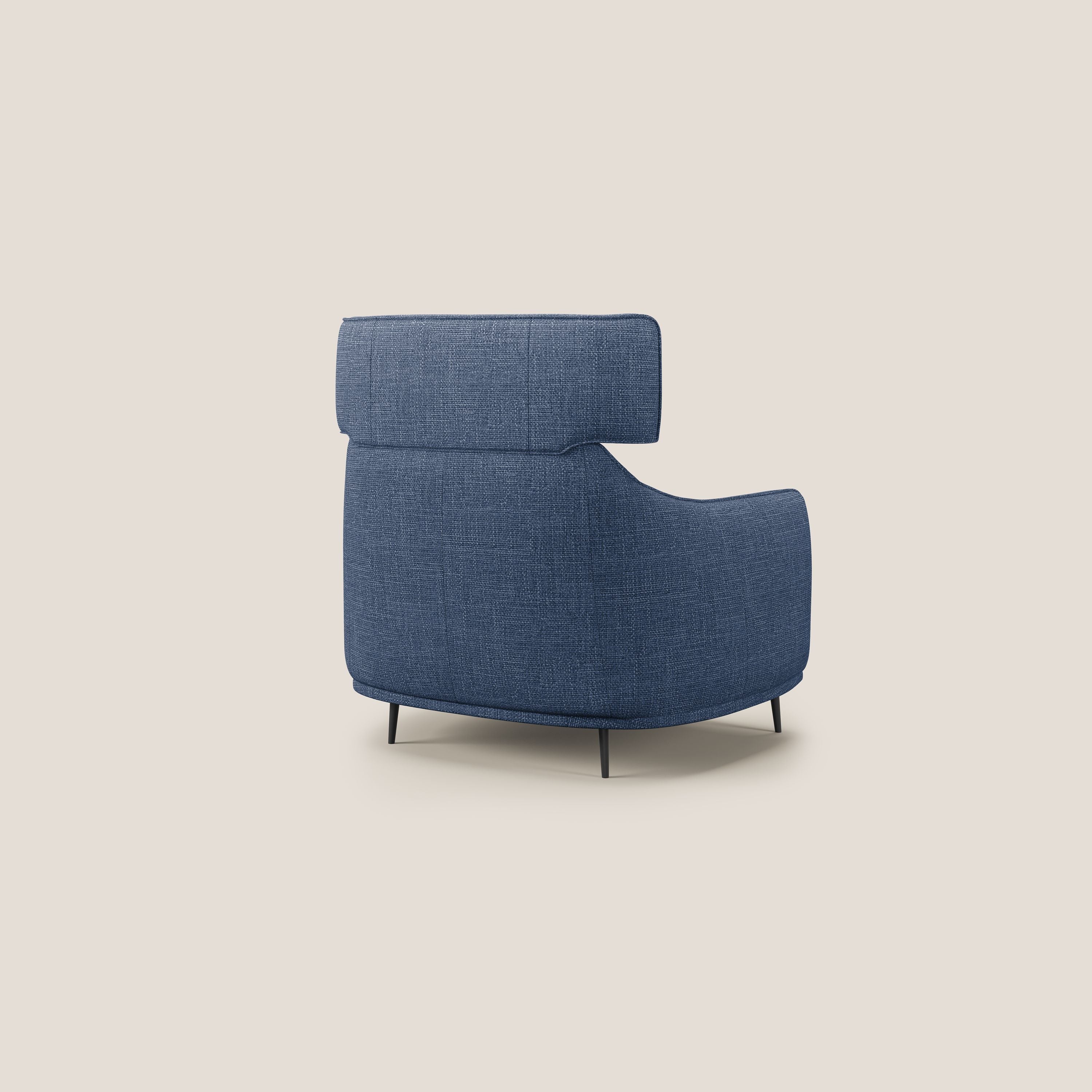 Zelda Fauteuil au design moderne en tissu doux et imperméable T06 bleu - Image 4