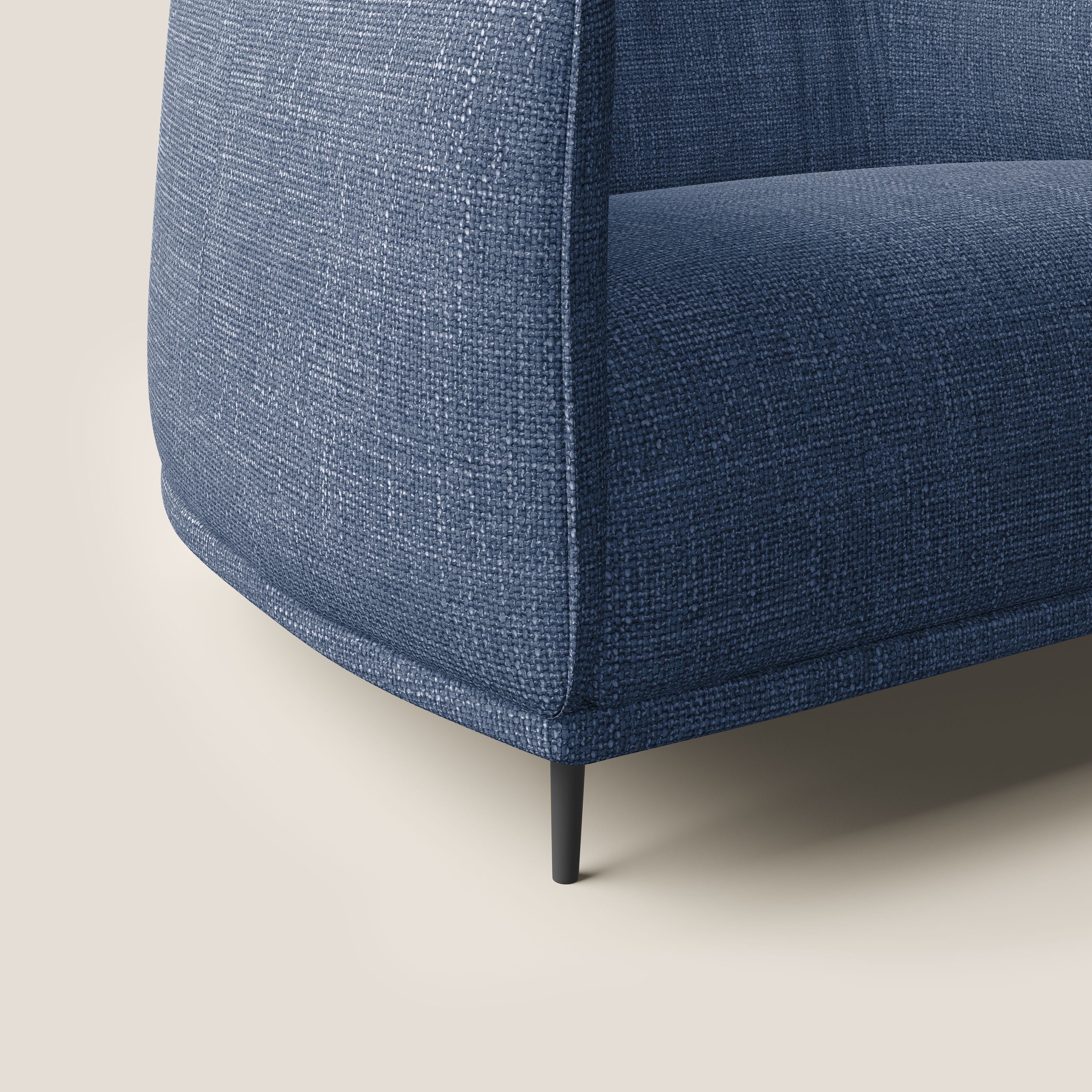 Zelda Fauteuil au design moderne en tissu doux et imperméable T06 bleu - Image 5