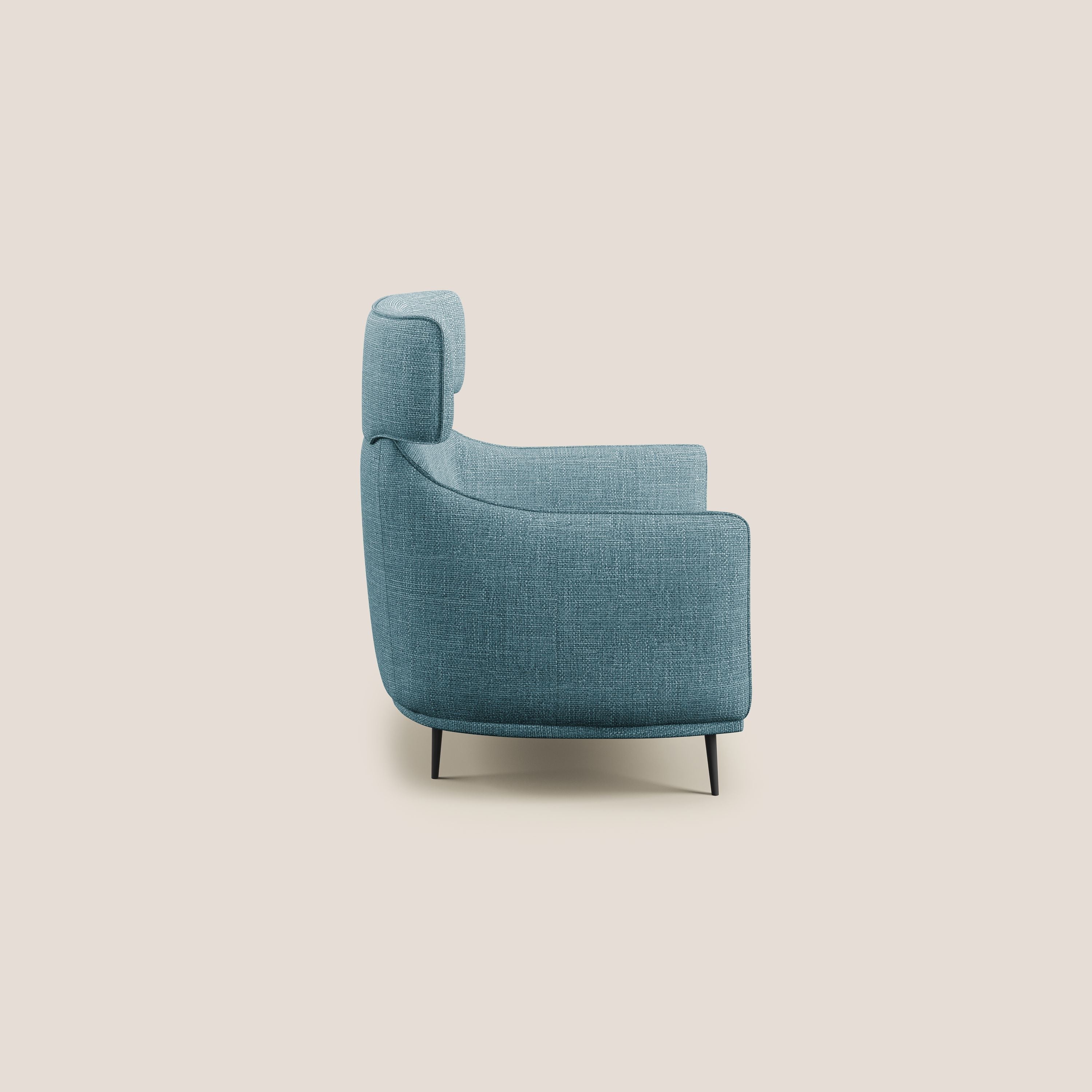 Zelda Fauteuil au design moderne en tissu doux et imperméable T06 bleu ciel - Image 3