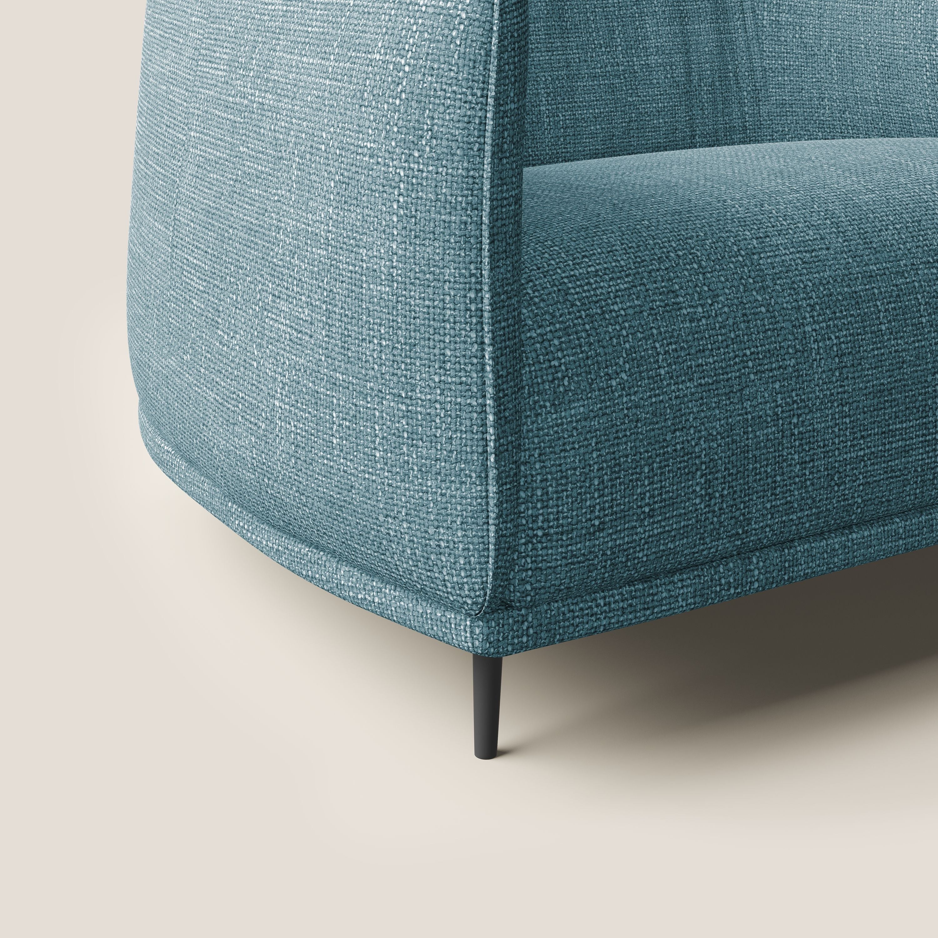 Zelda Fauteuil au design moderne en tissu doux et imperméable T06 bleu ciel - Image 5