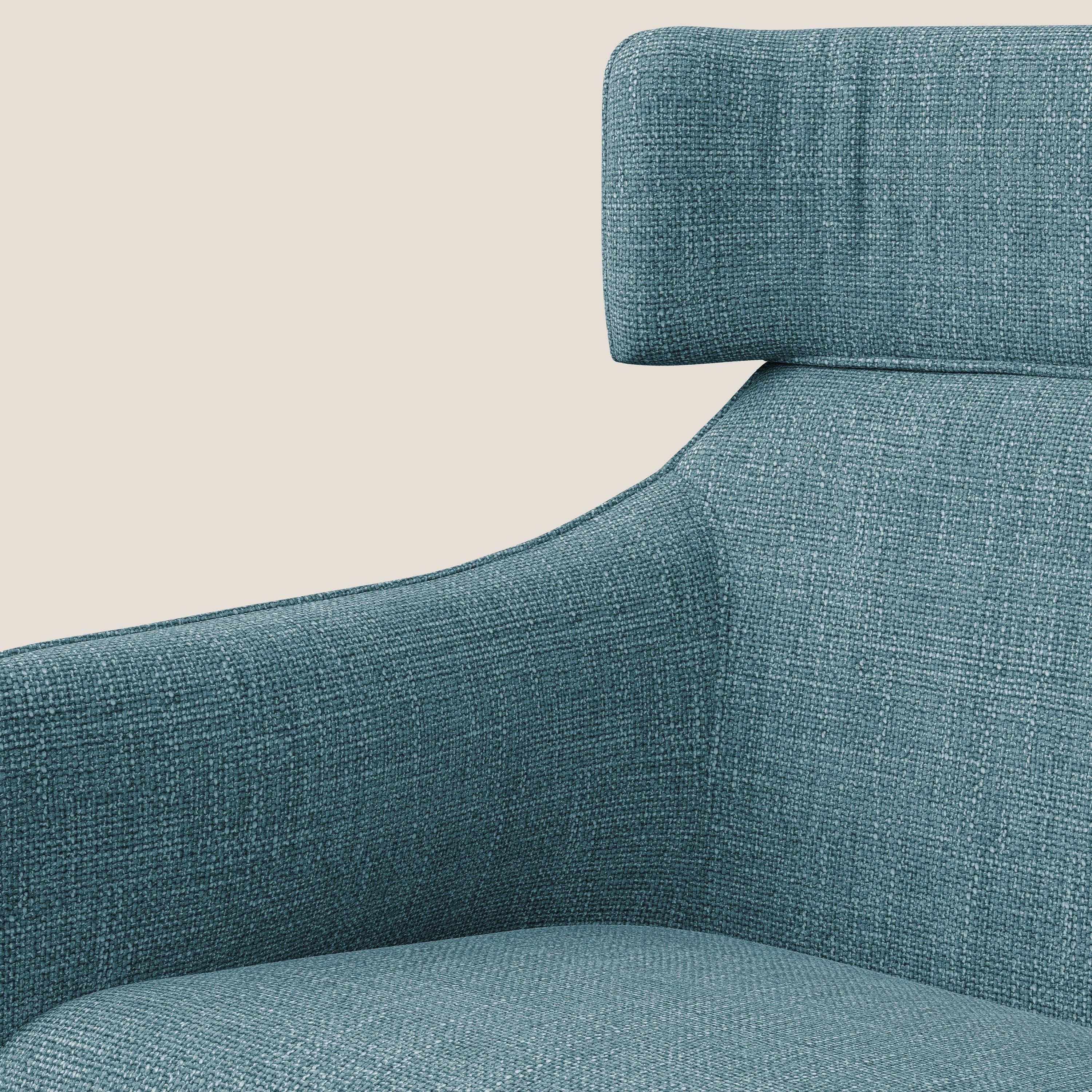 Zelda Fauteuil au design moderne en tissu doux et imperméable T06 bleu ciel - Image 7