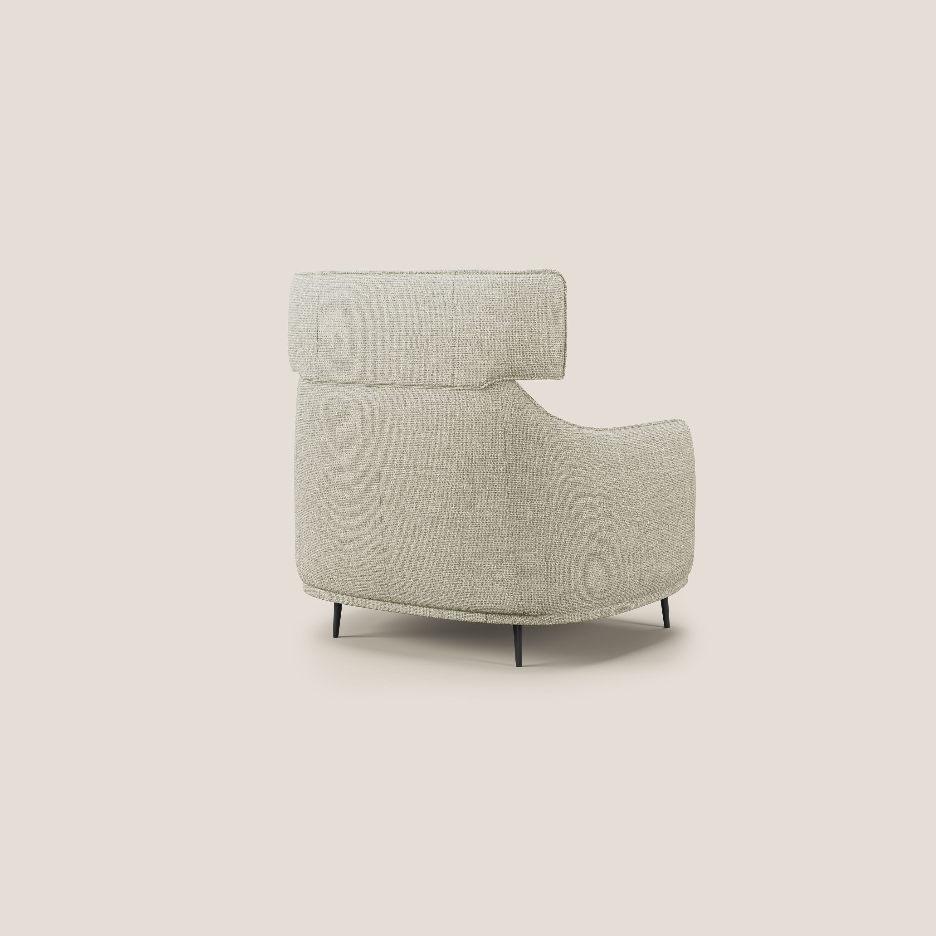 Zelda Fauteuil au design moderne en tissu doux et imperméable T06 crème - Image 5